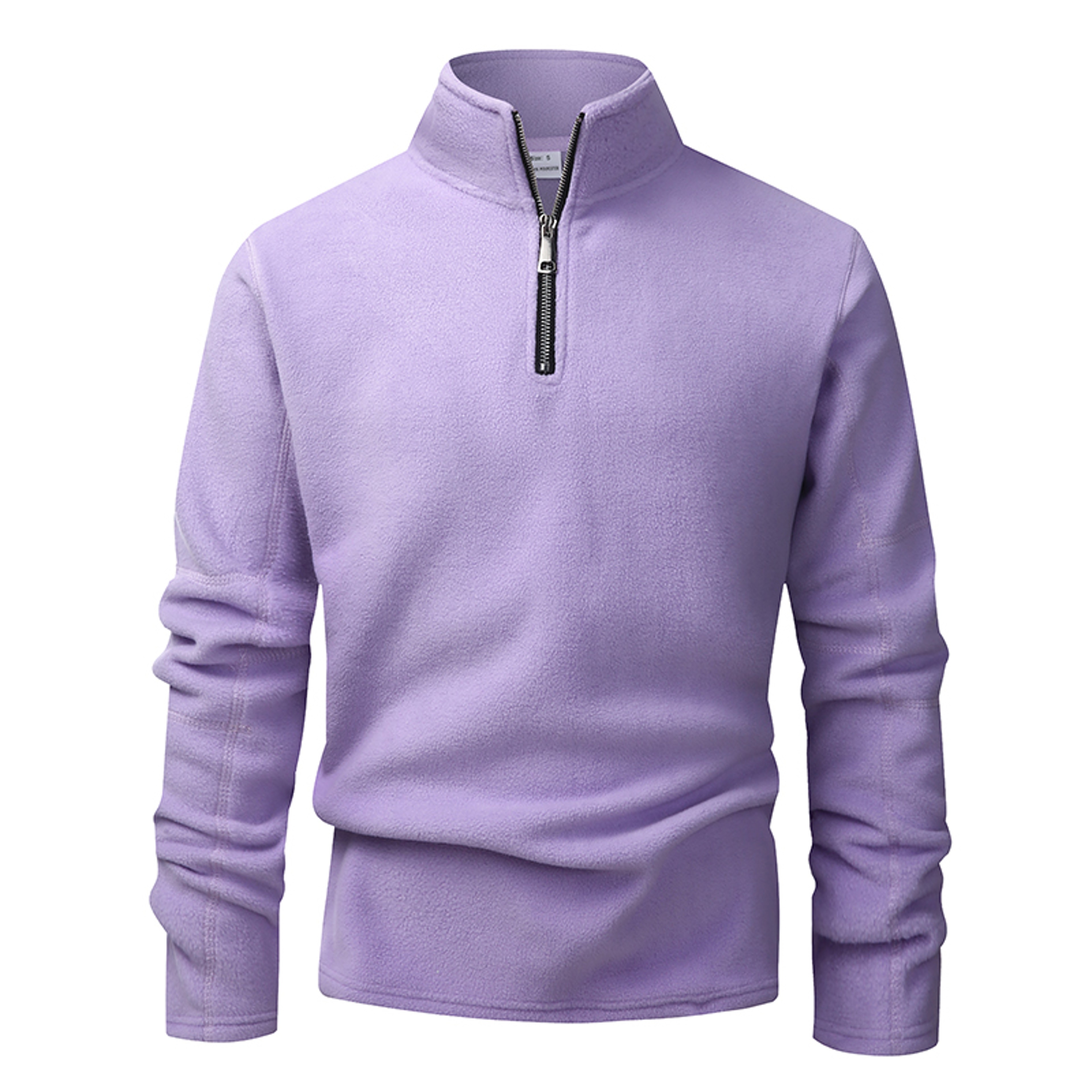 Men Fleece Tracksuit Quarter Zip Pullover Stand Collar Warm Winter Sweatshirt 7