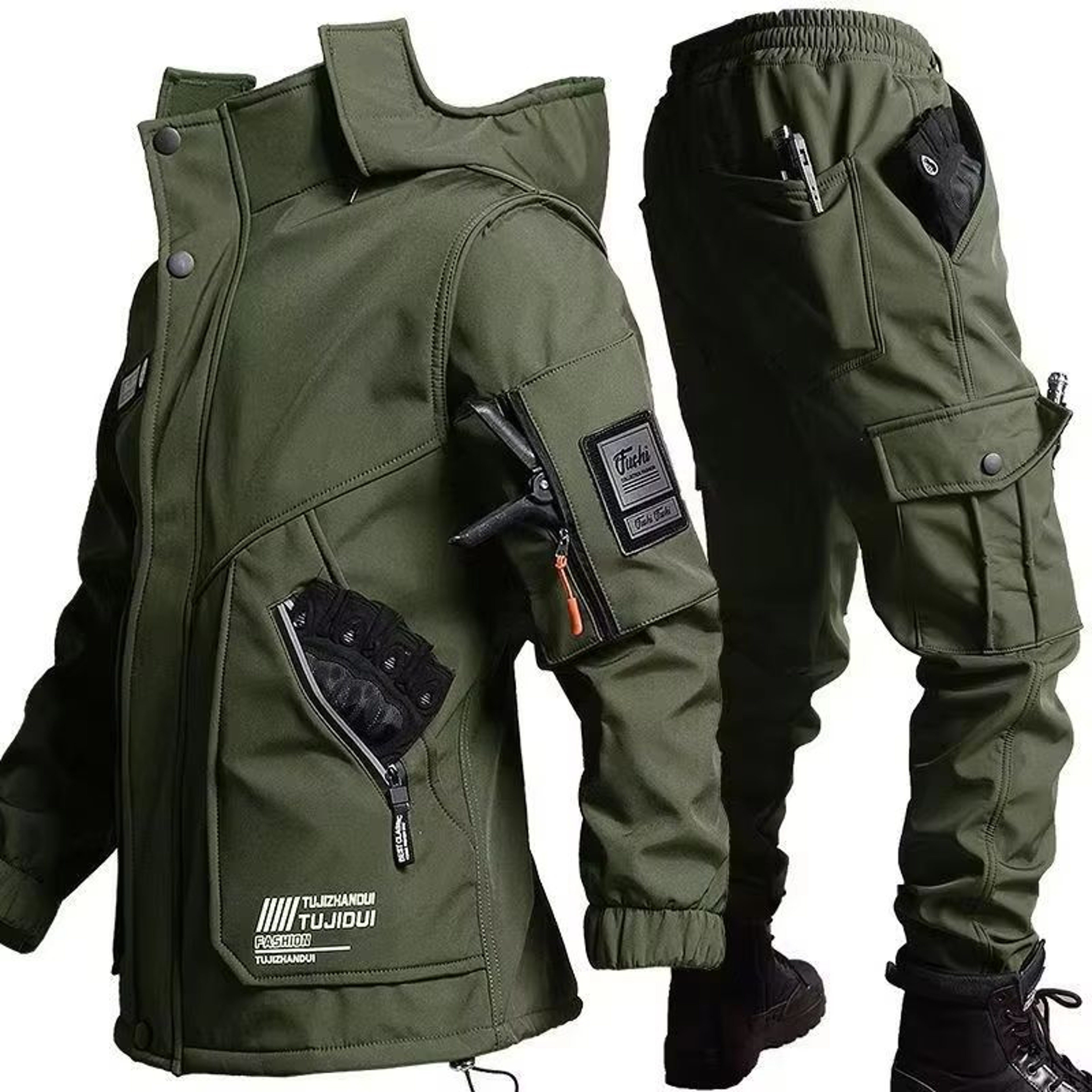 Men Winter Motorcycle Jacket Waterproof Cold Resistant Training Jacket 7