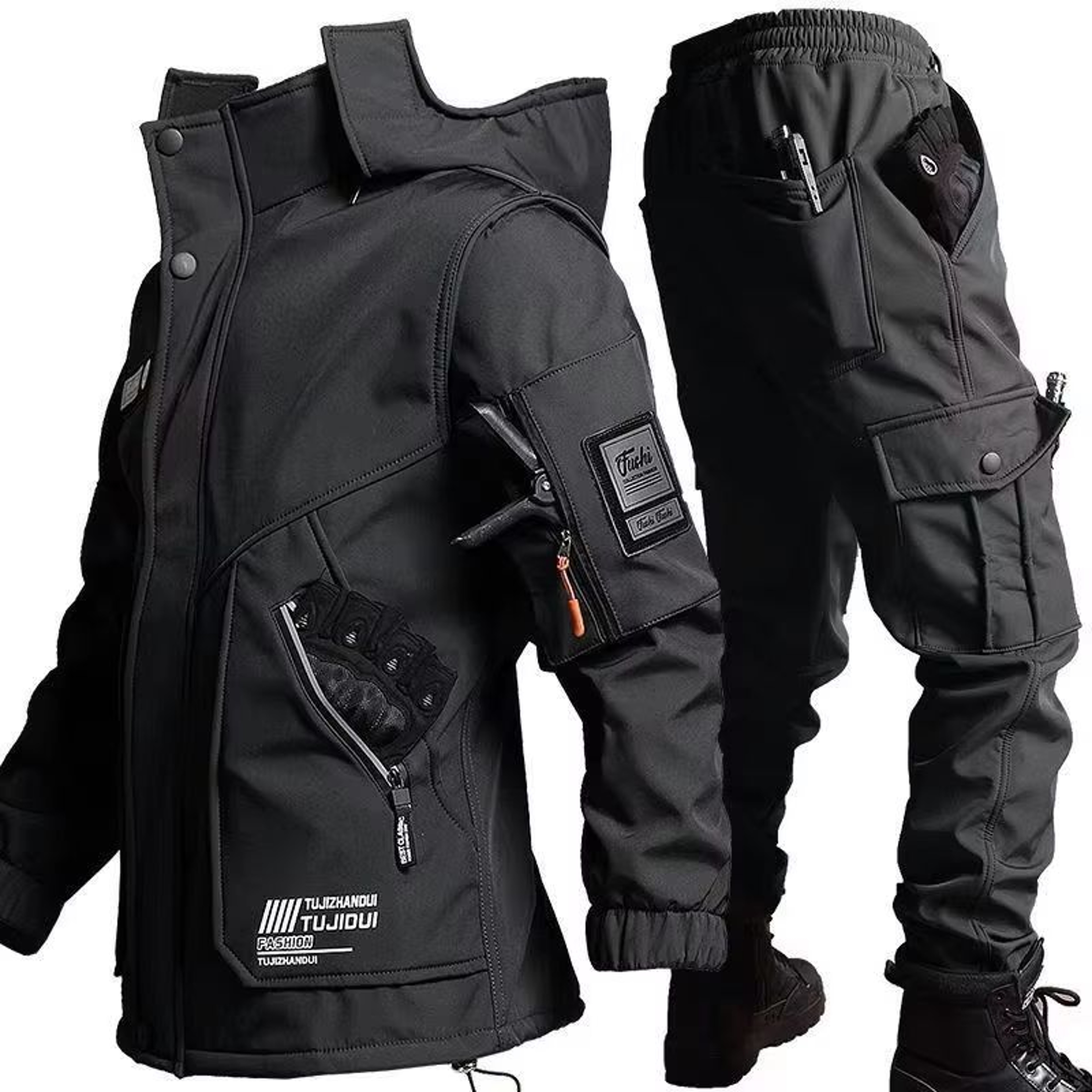Men Winter Motorcycle Jacket Waterproof Cold Resistant Training Jacket 8