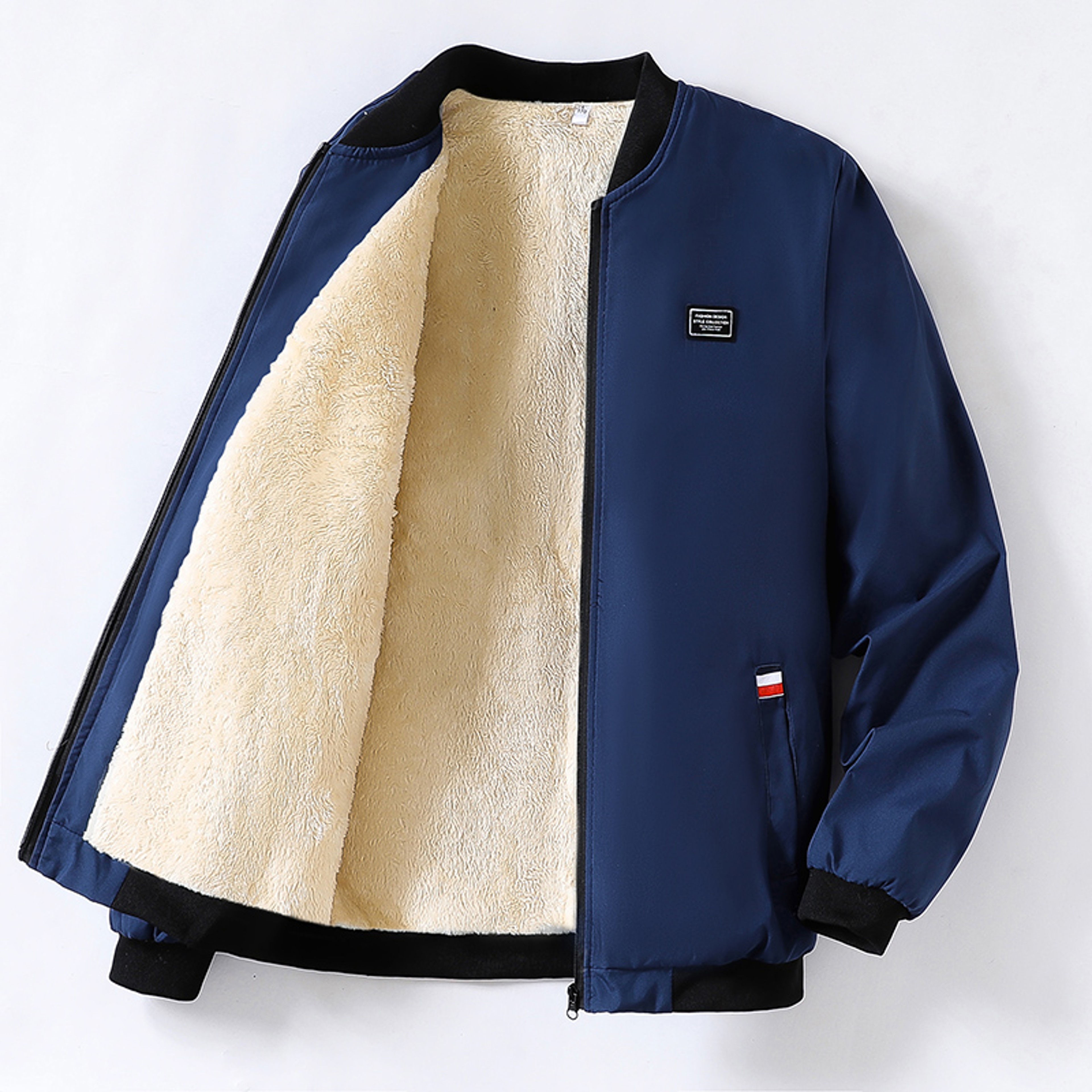 Men Casual Bomber Jacket Zipper Stand Collar Windbreaker – view 11