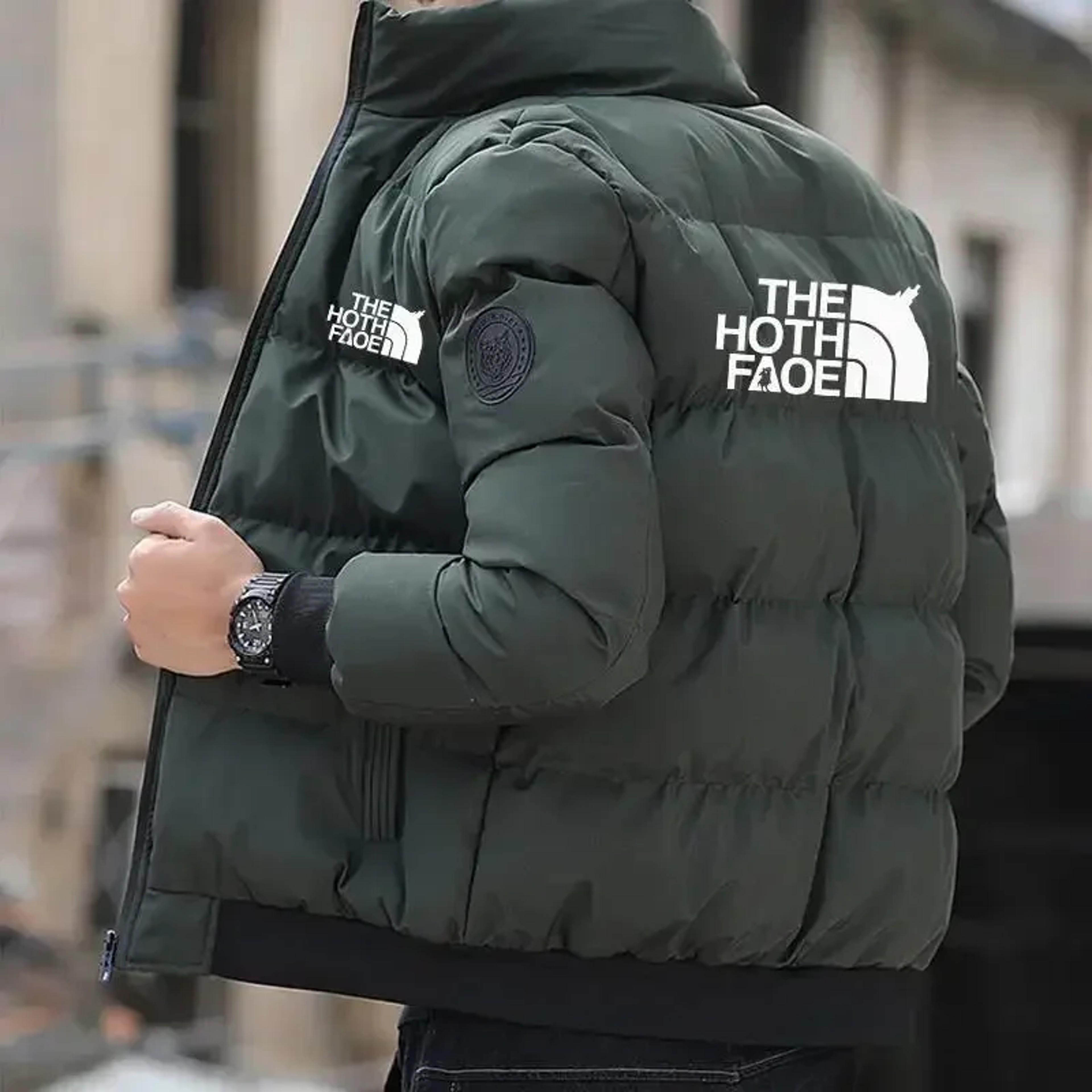 Men Thickened Parka Coat Winter Warm Waterproof Jackets Casual Outerwear – view 3