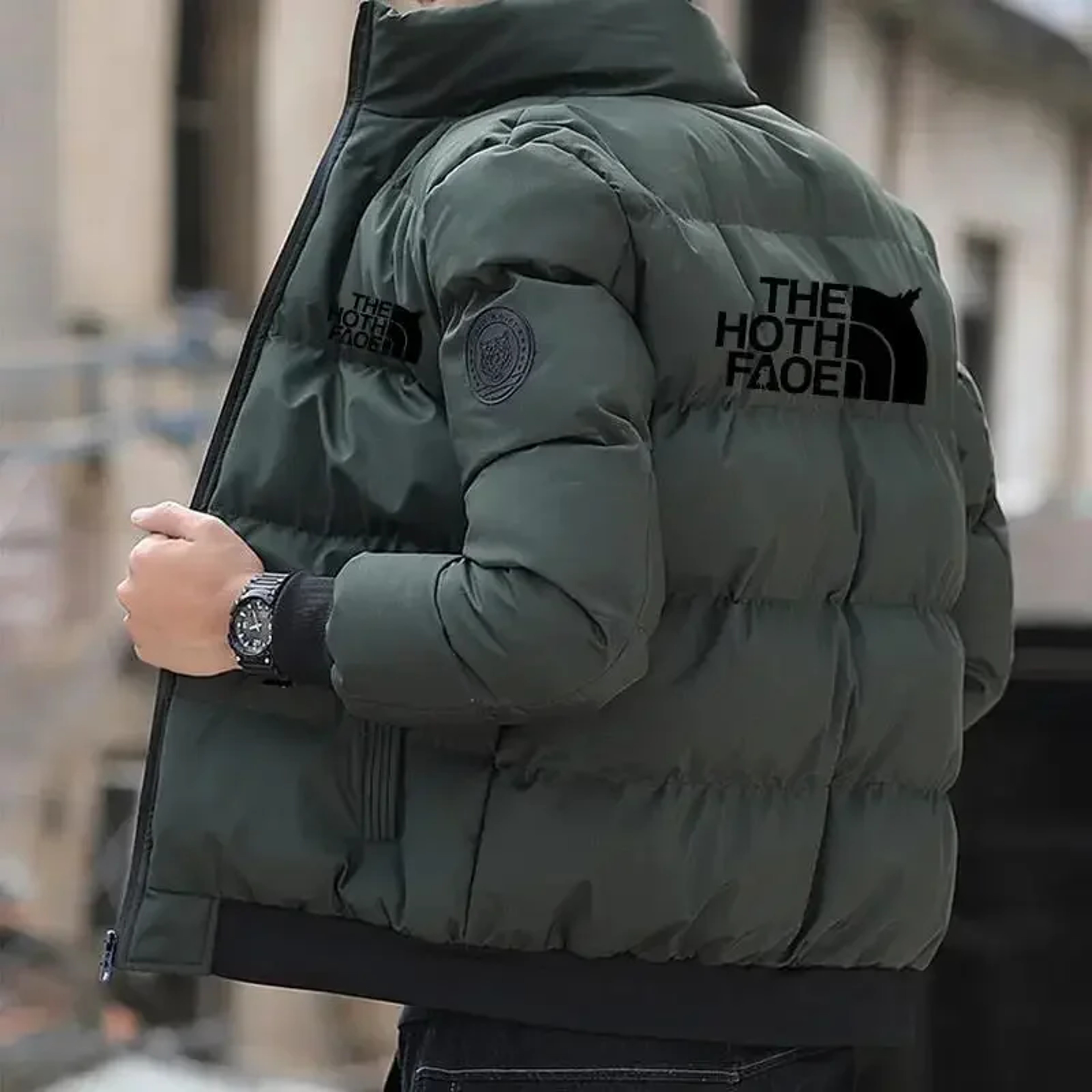 Men Thickened Parka Coat Winter Warm Waterproof Jackets Casual Outerwear – view 8