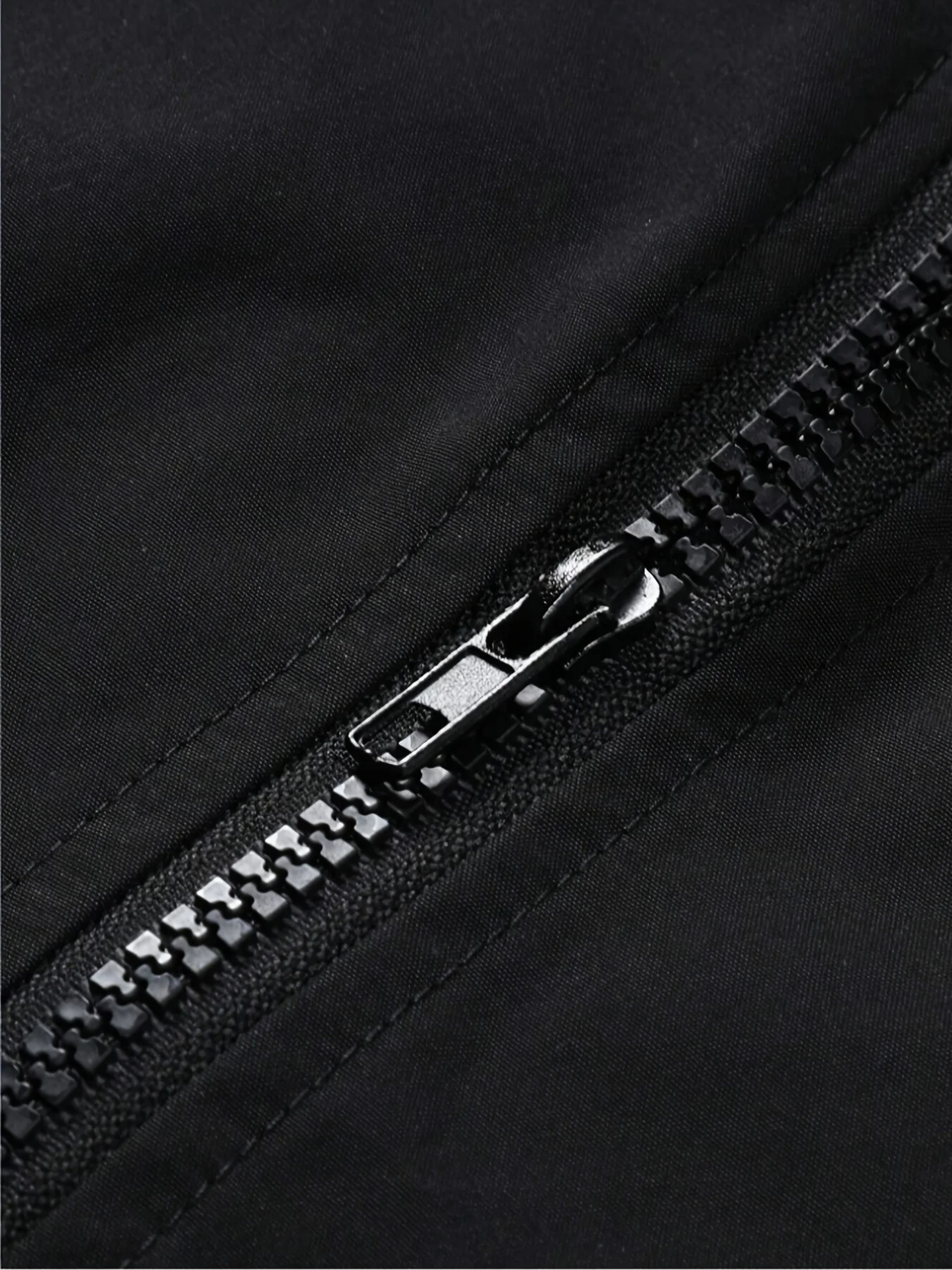 Mens Color Blocked Lightweight Zip Up Jacket with Stand Collar – view 6