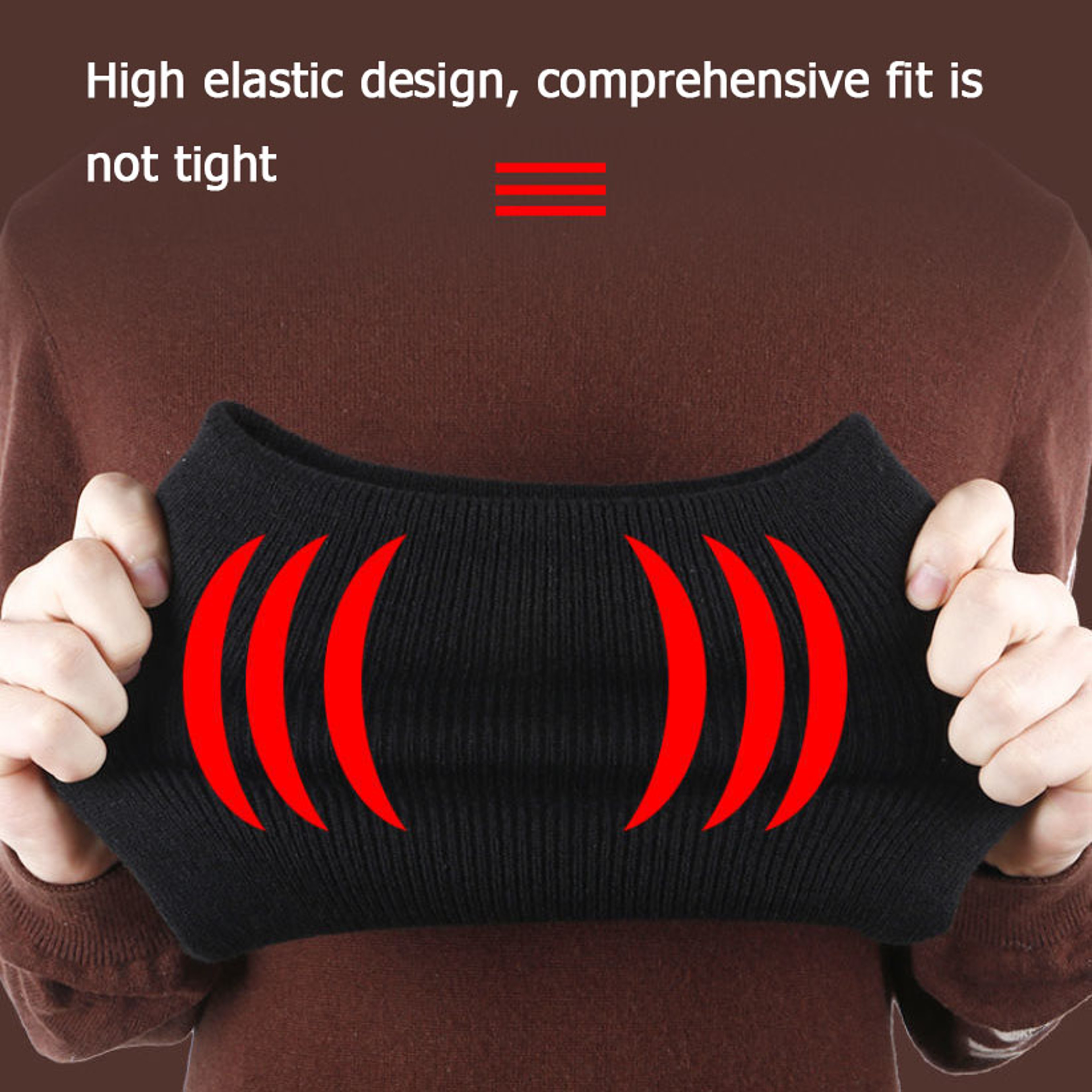Knitted 3 Hole Ski Mask Windproof Full Face Balaclava Warm Winter Knit Hat – view 3