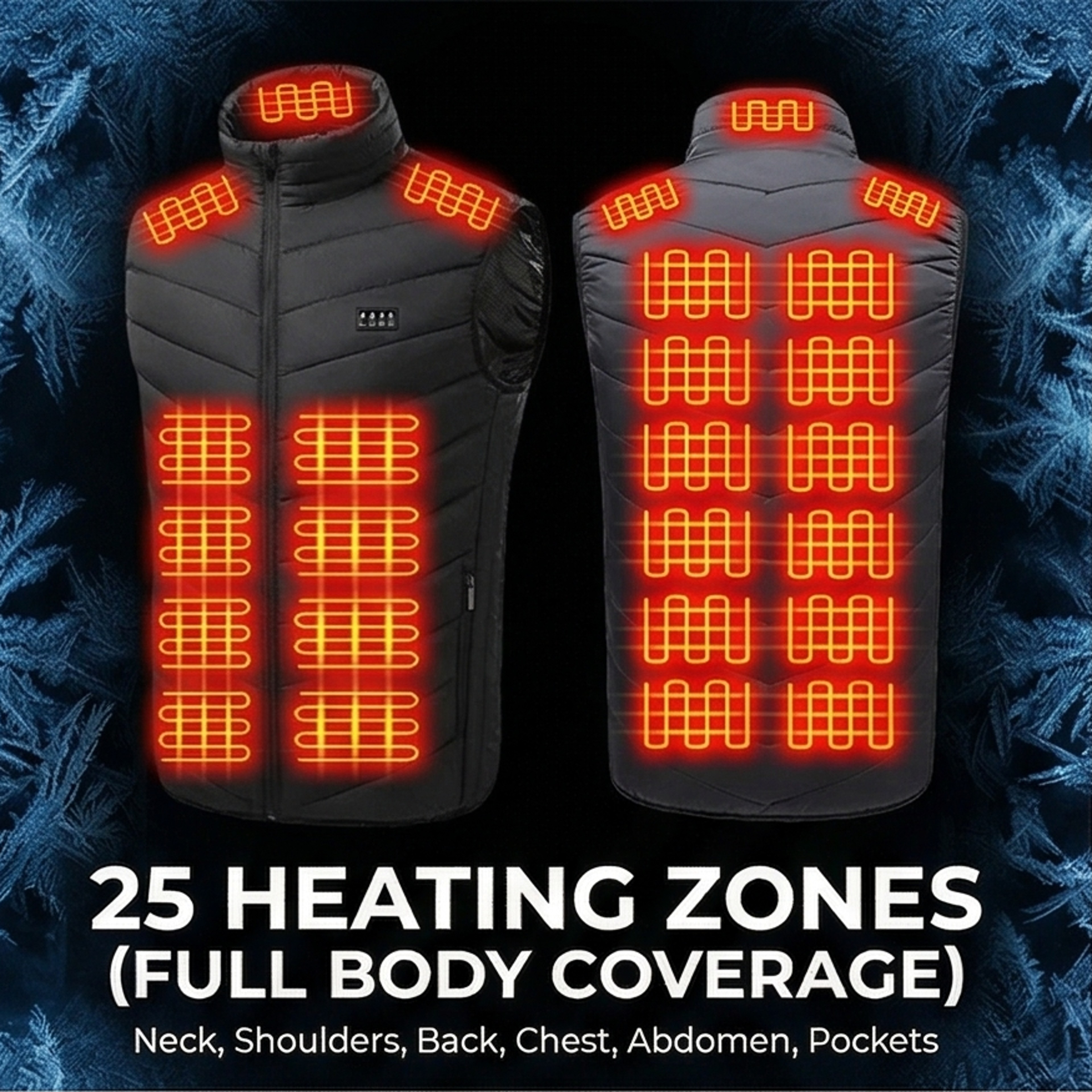 Heated Vest with three Heat Settings and four Zone Control – view 2