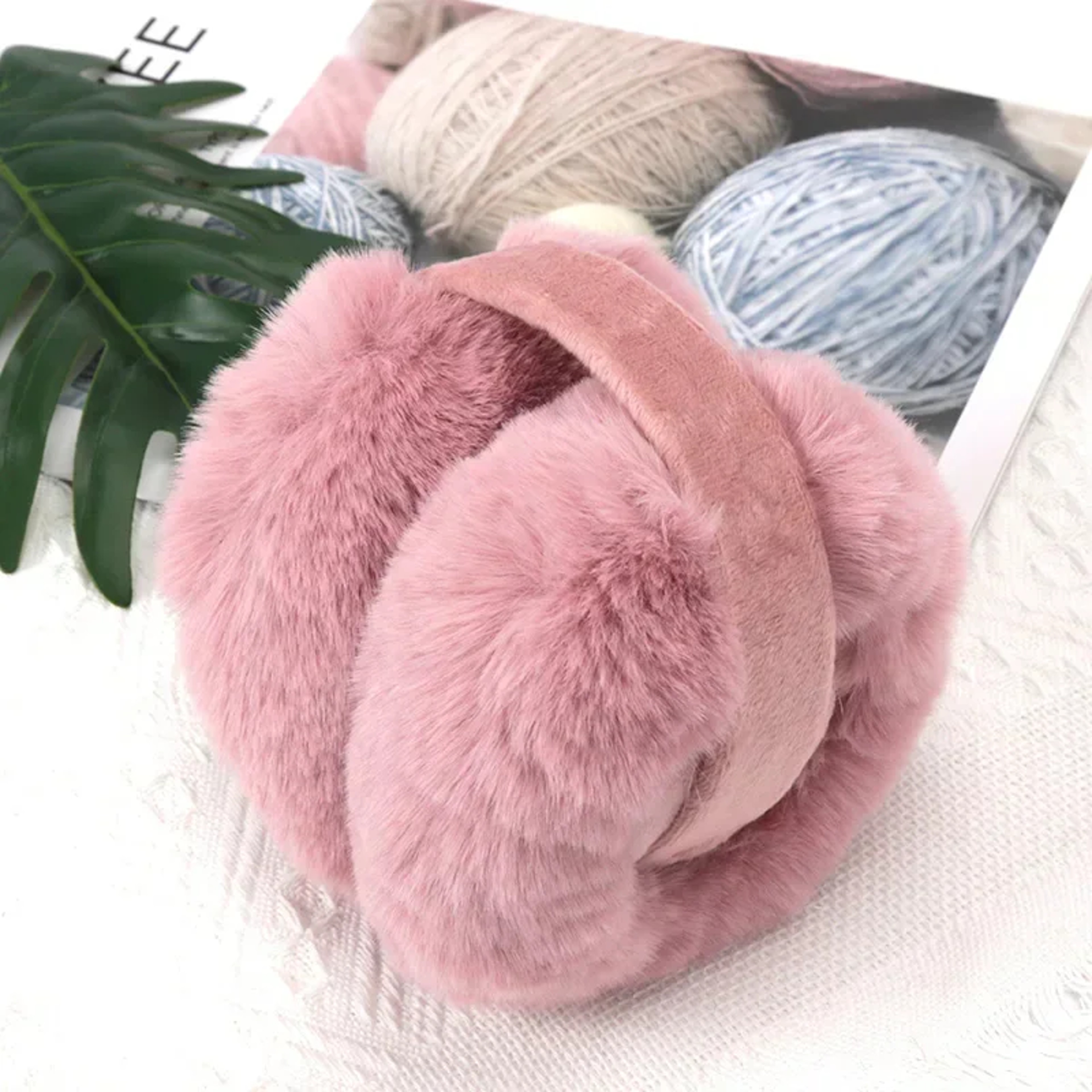 Adjustable Foldable Winter Plush Earmuffs for Women Soft Warm Ear Covers – view 2