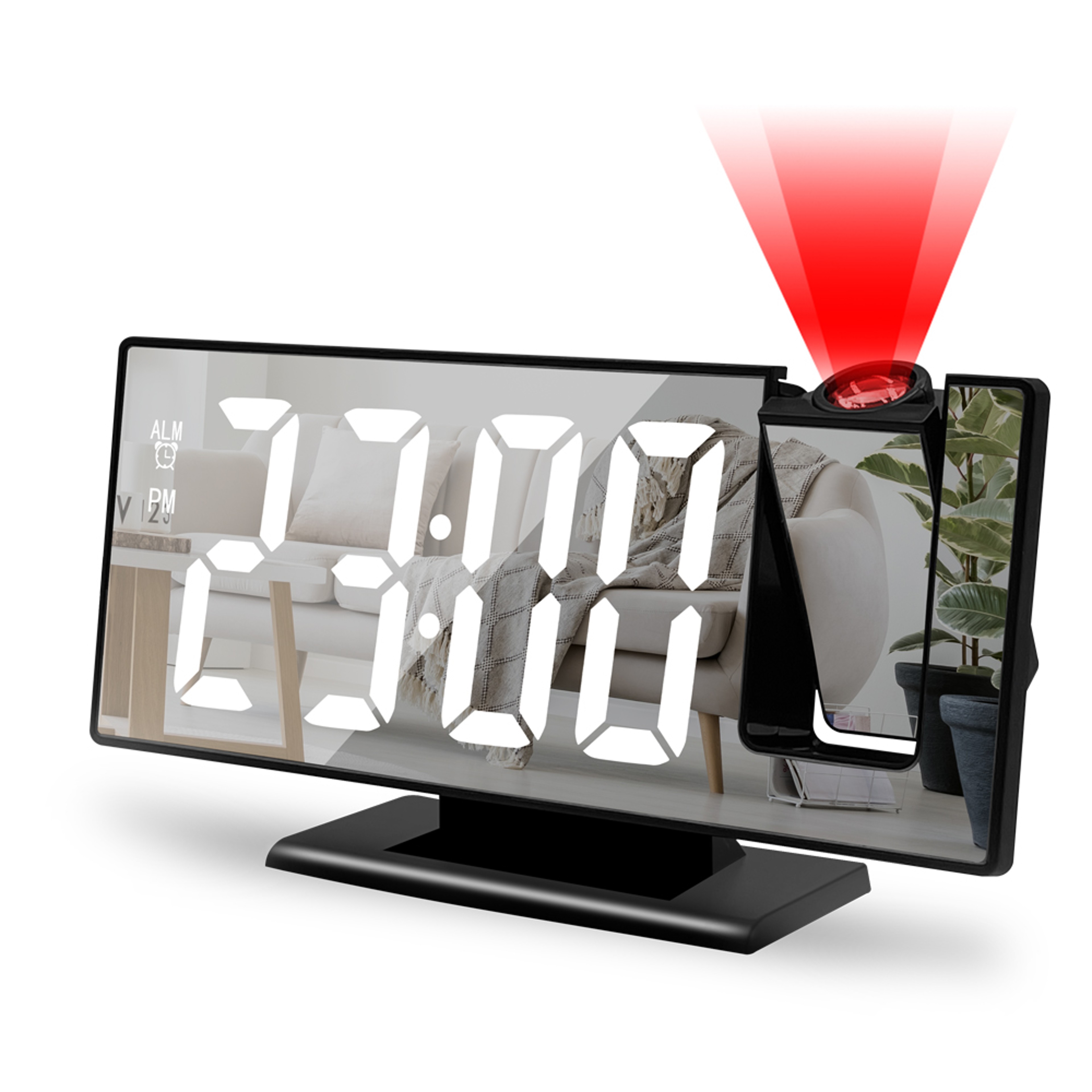 Projection Digital Alarm Clock With LED Display USB Power And Snooze 0