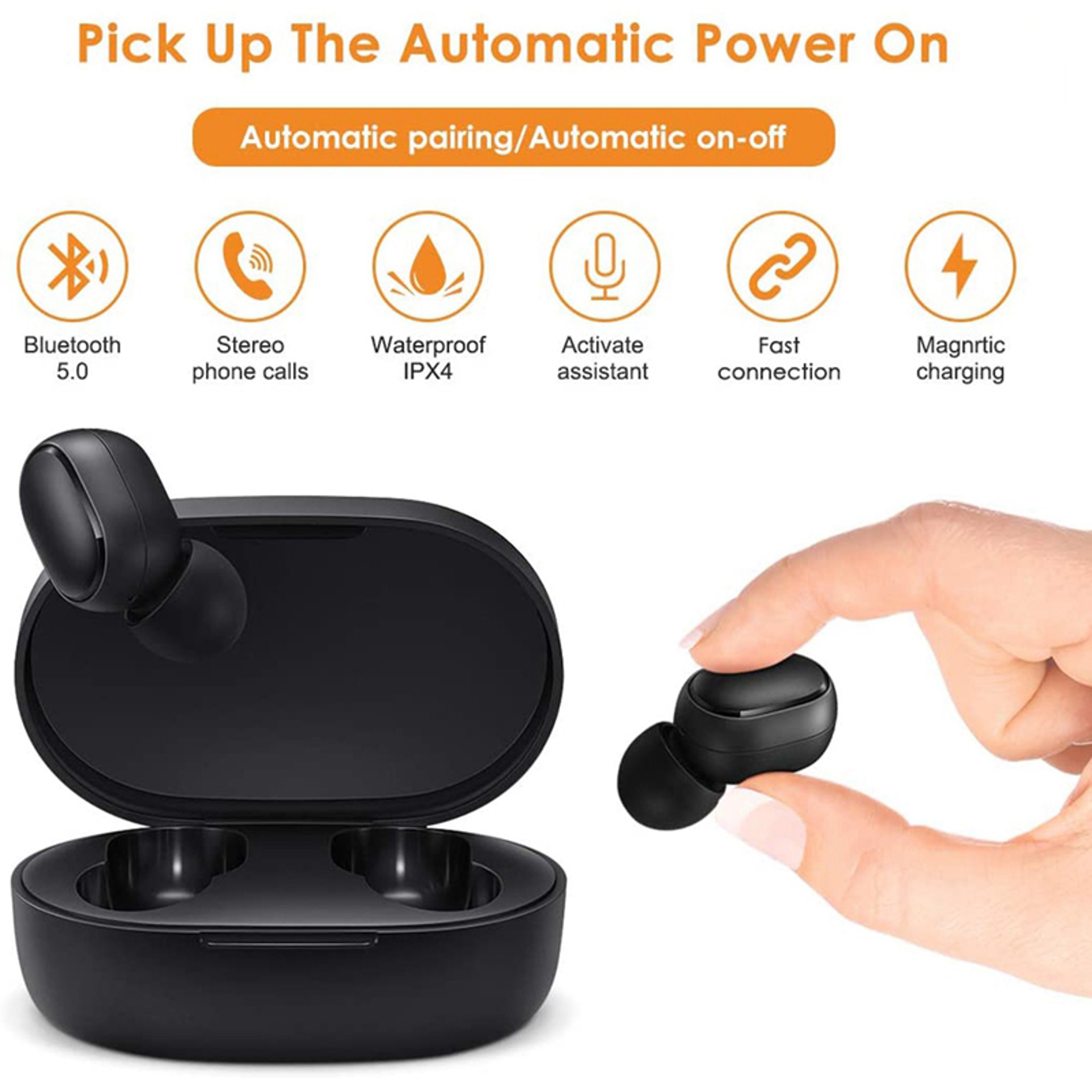 Wireless Bluetooth Earbuds With Microphone Touch Controls And Charging Case 2