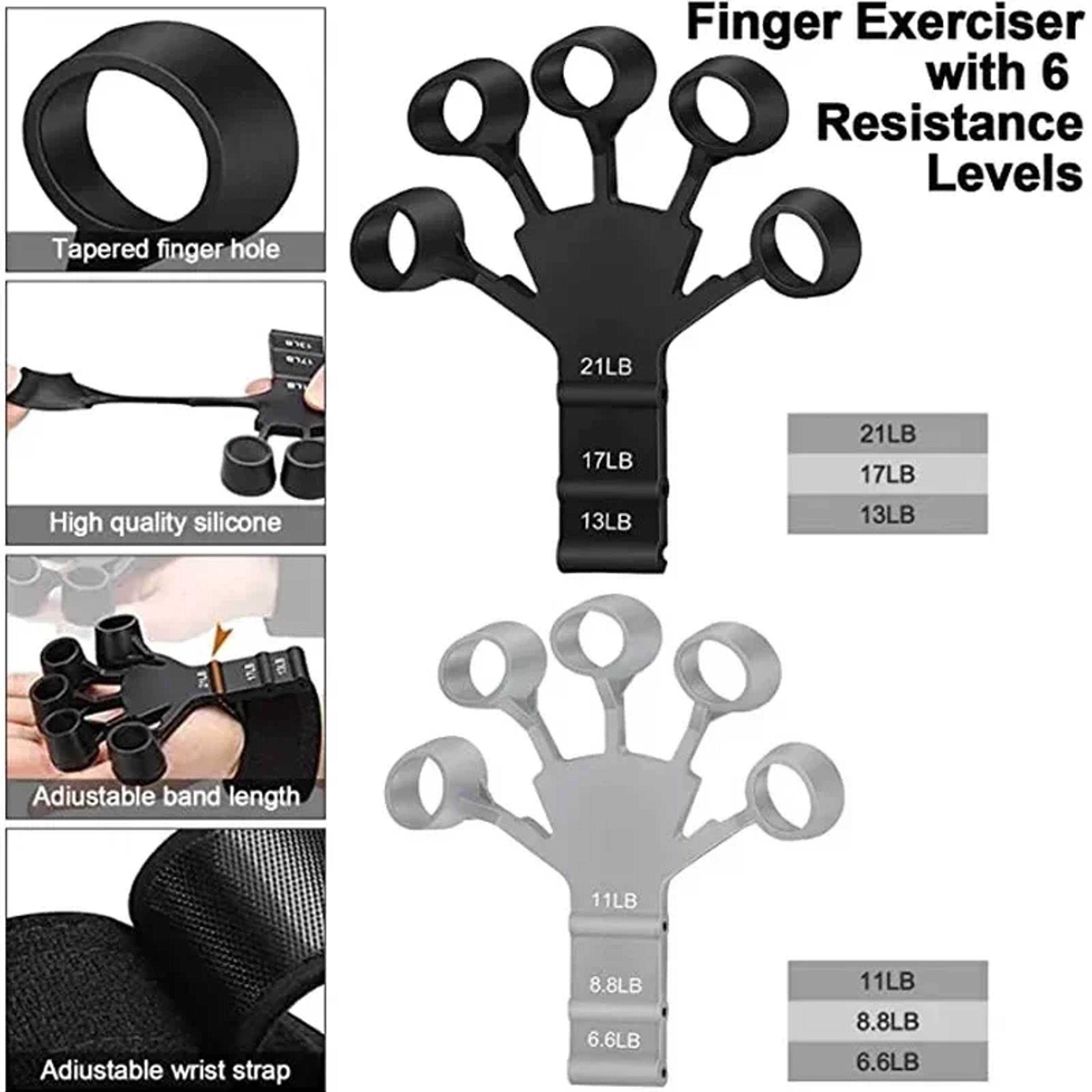 Hand Grip Strengthener 6th Level Resistance Guitar Finger Trainer 1