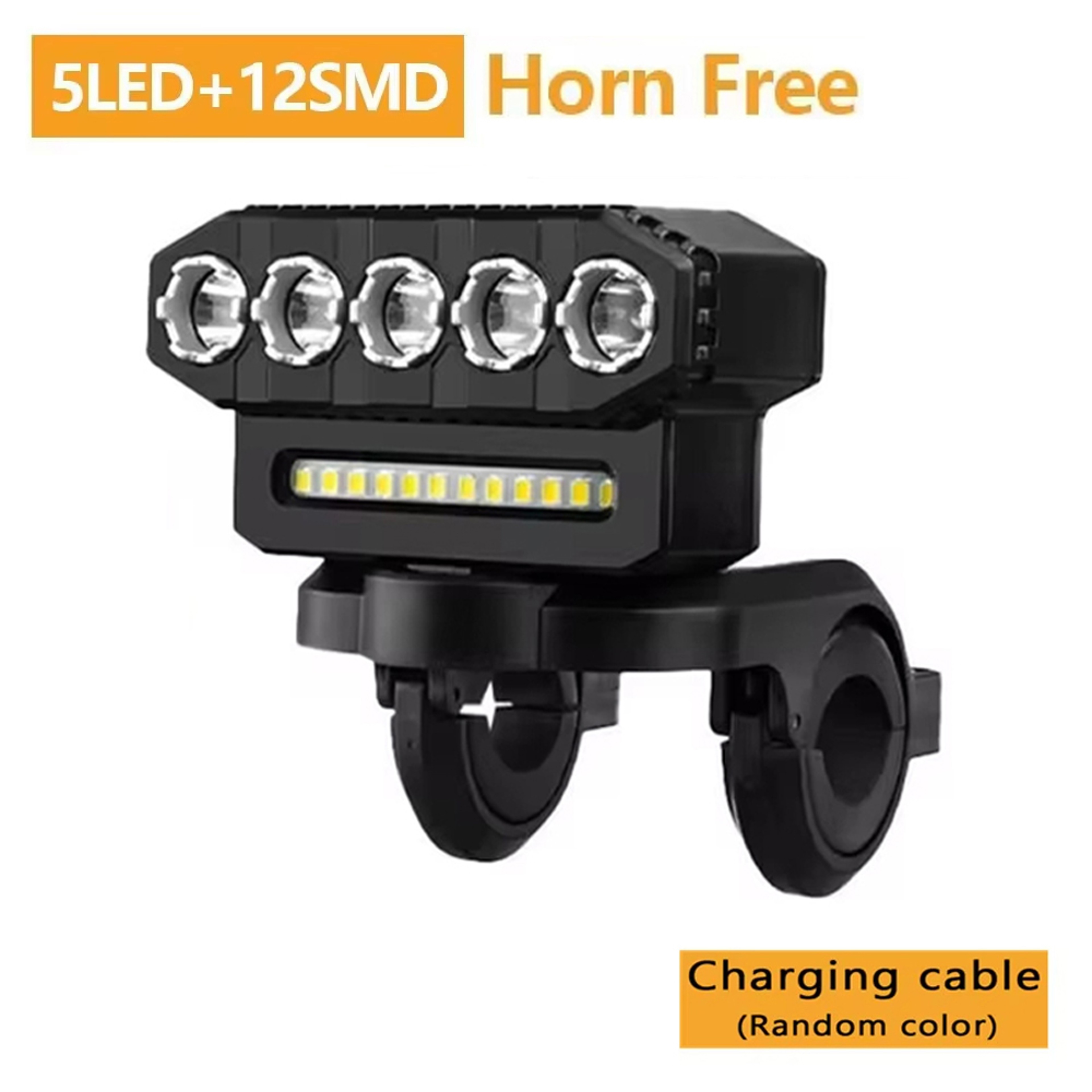 USB Rechargeable Bike Headlight With Horn And Six Lighting Modes 6