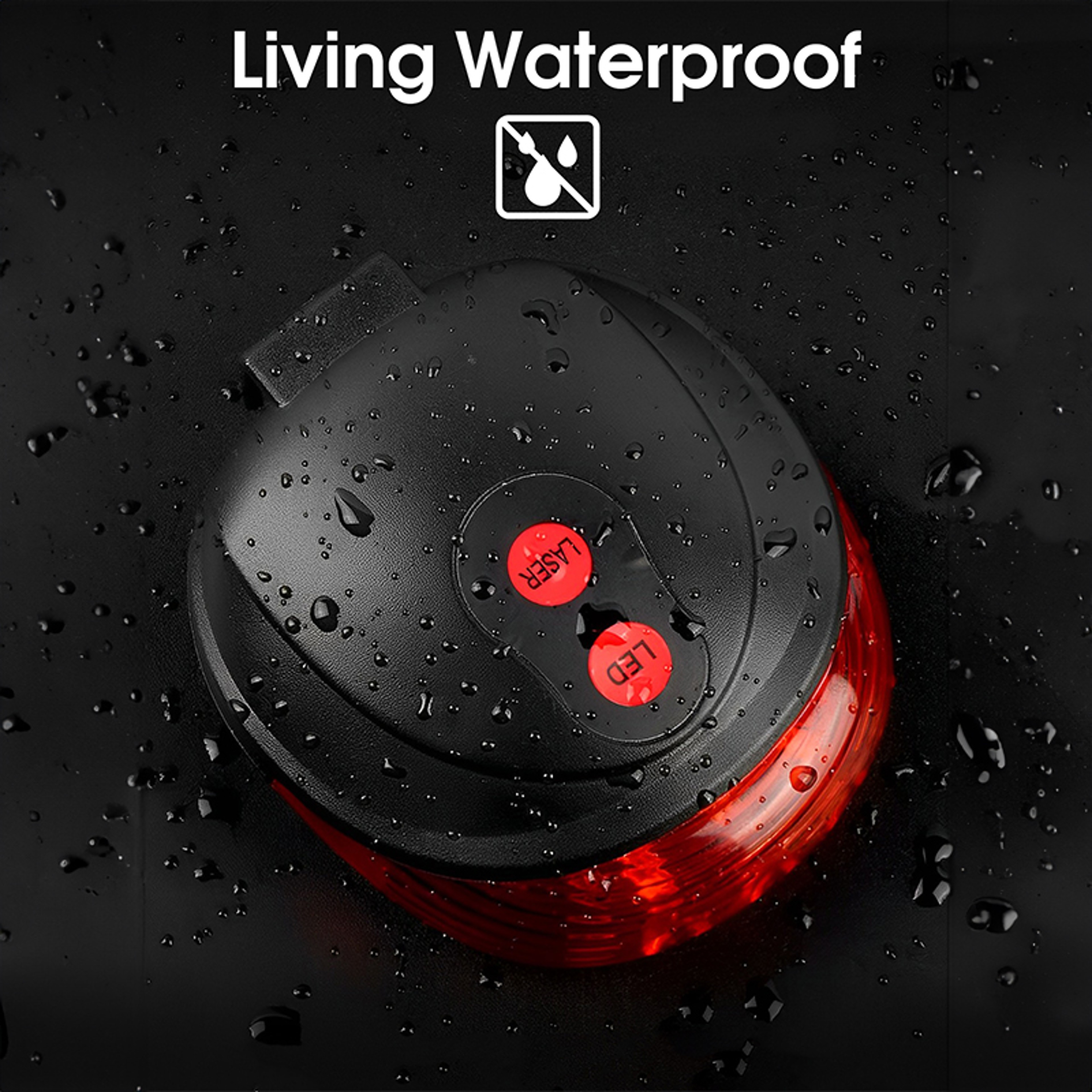 Bike Tail Light with two Lasers five LEDs and Waterproof Design – view 6