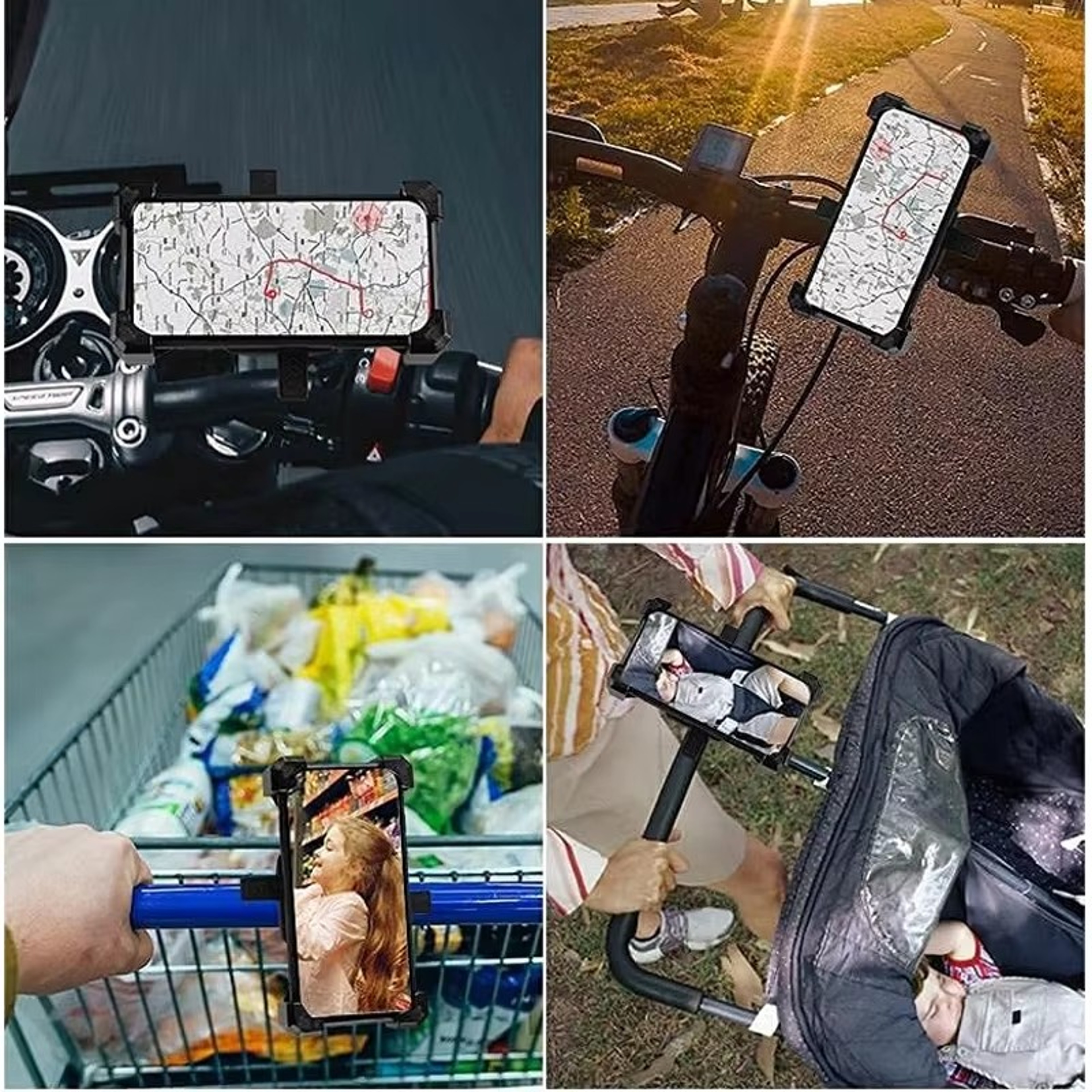 Universal Rotating Bike Phone Mount Secure Handlebar Holder for All Smartphones – view 6