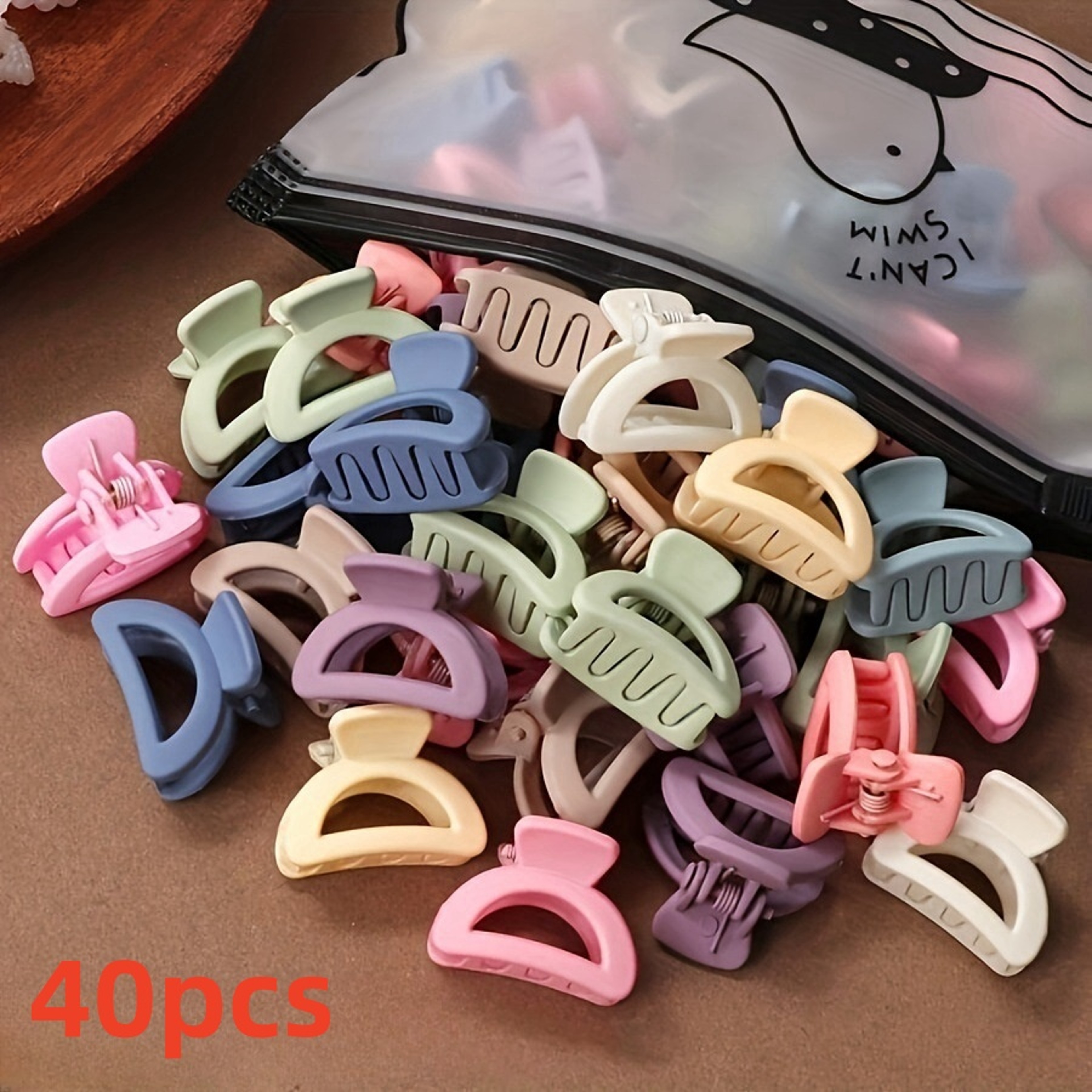 Matte Rectangle Hair Claw Clips with Geometric Design – view 10