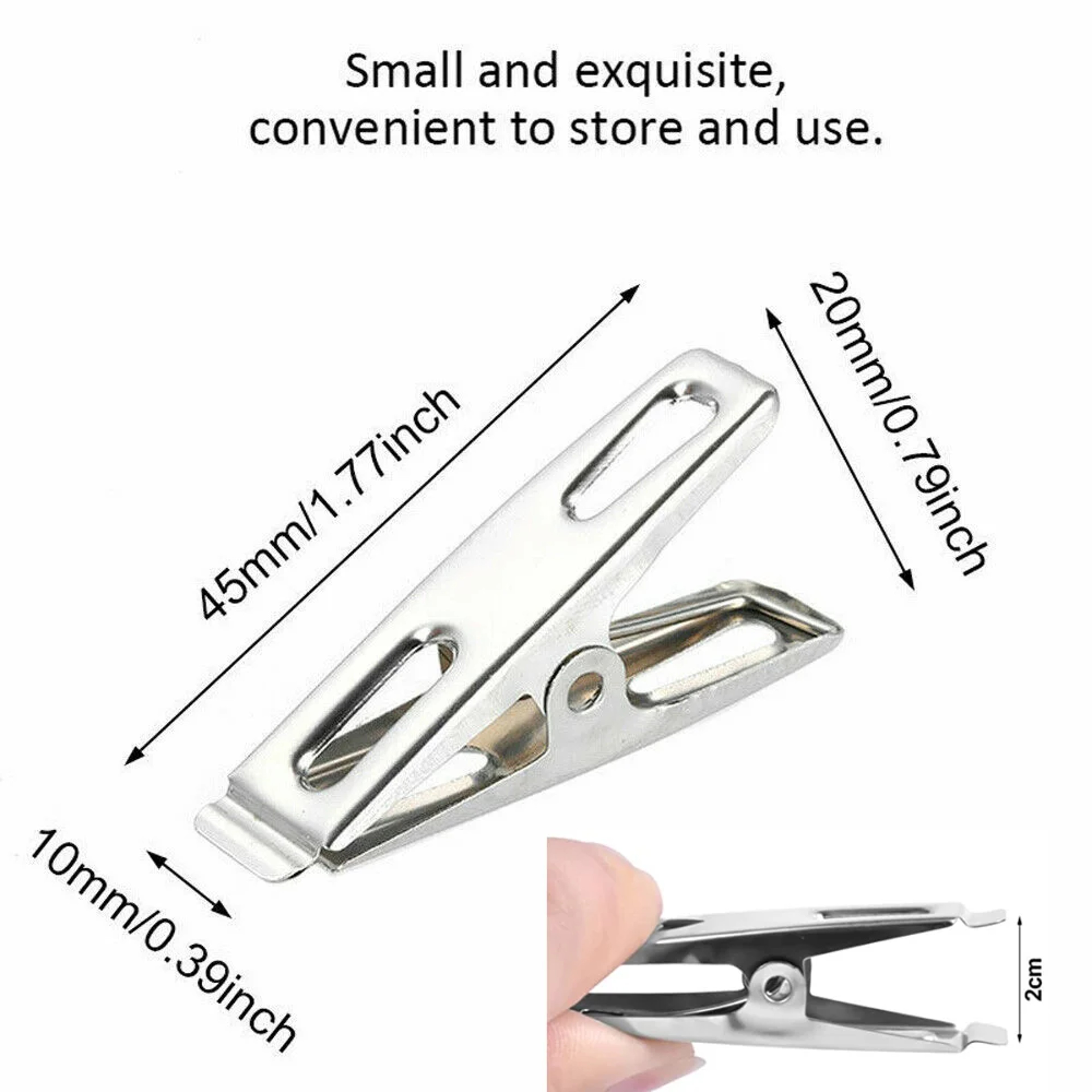 Stainless Steel Clothes Pegs Windproof Laundry Clips – view 6