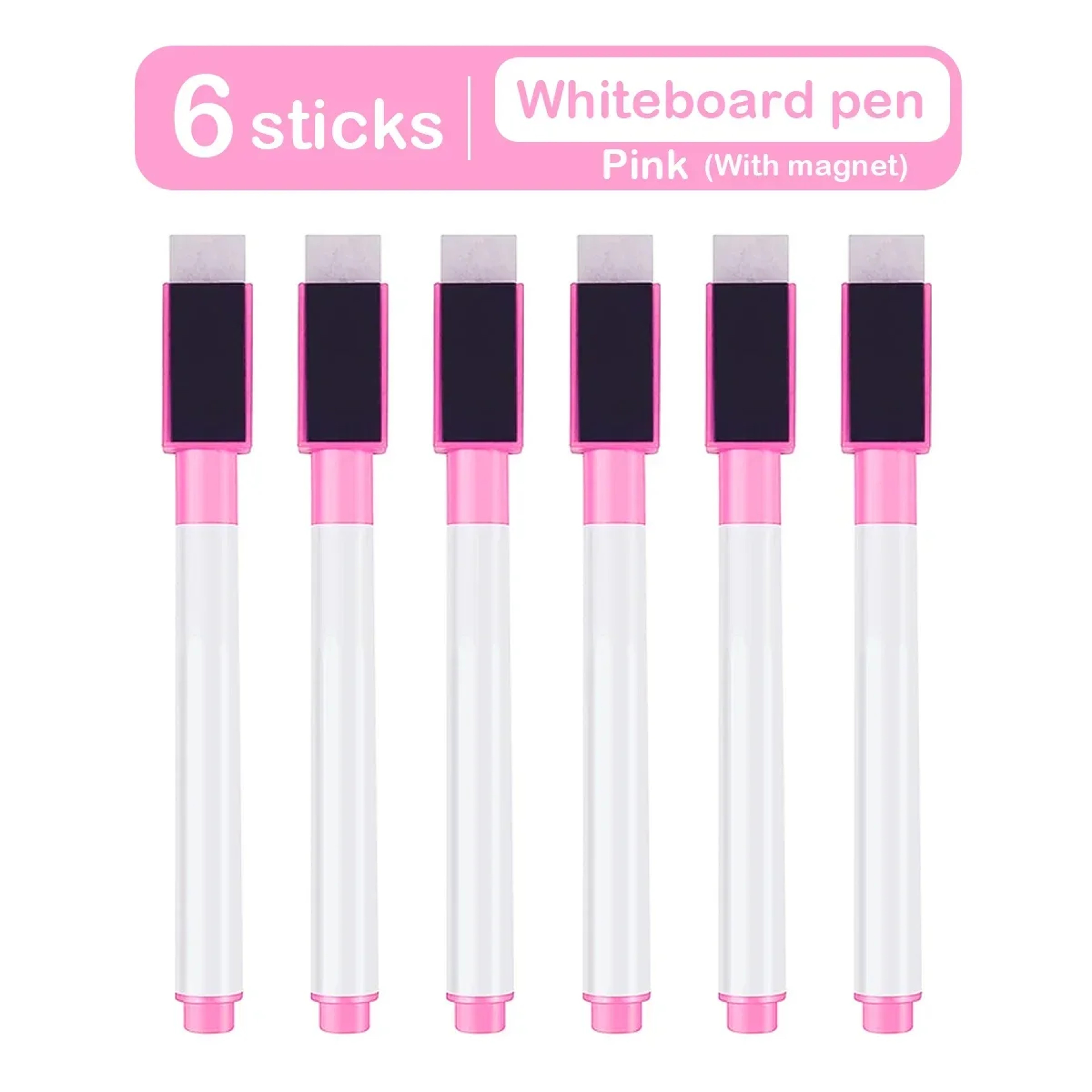 Magnetic Erasable Whiteboard Pens Six Piece Refillable Marker Set 7