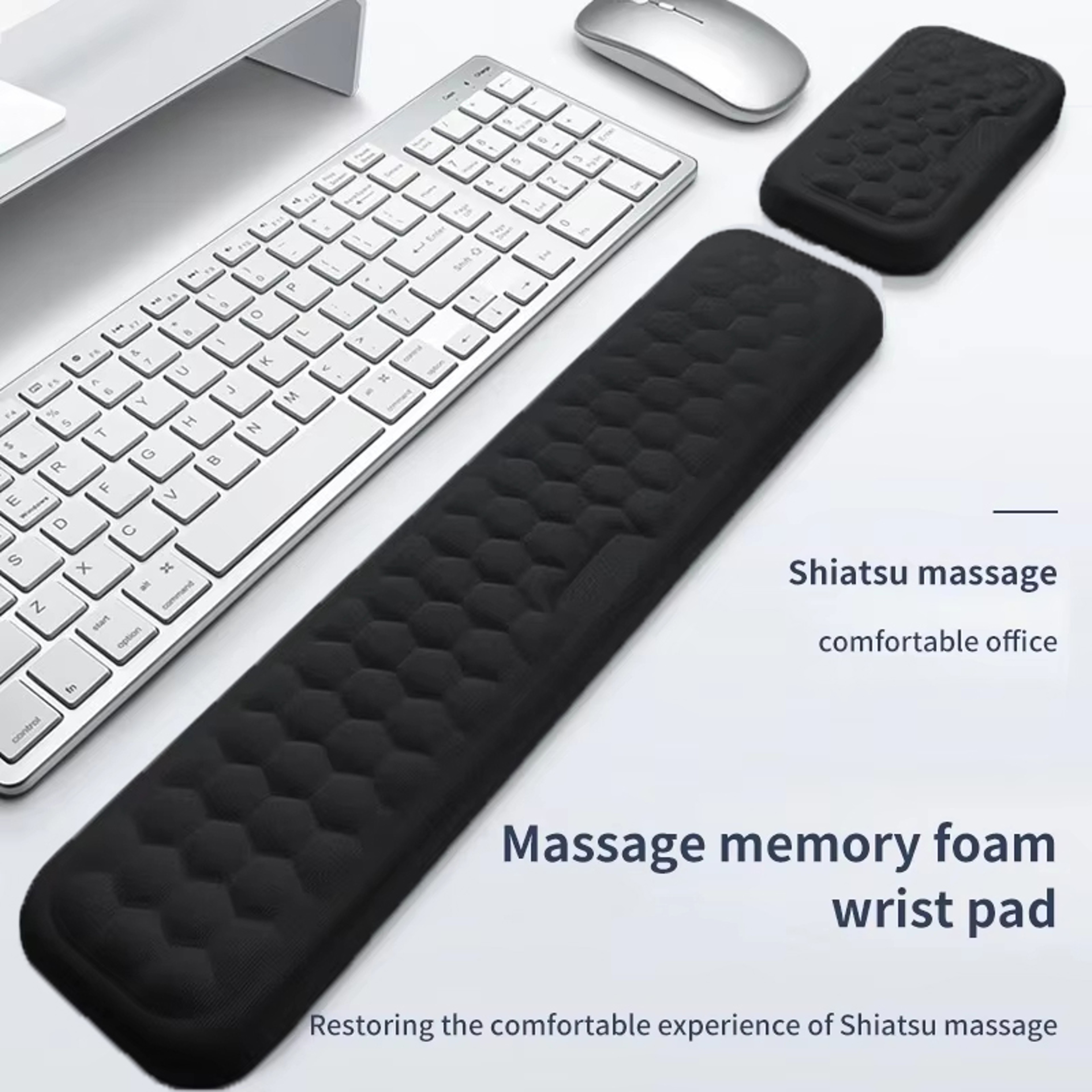 Memory Foam Keyboard And Mouse Wrist Rest Pad With Non Slip Rubber Base 0