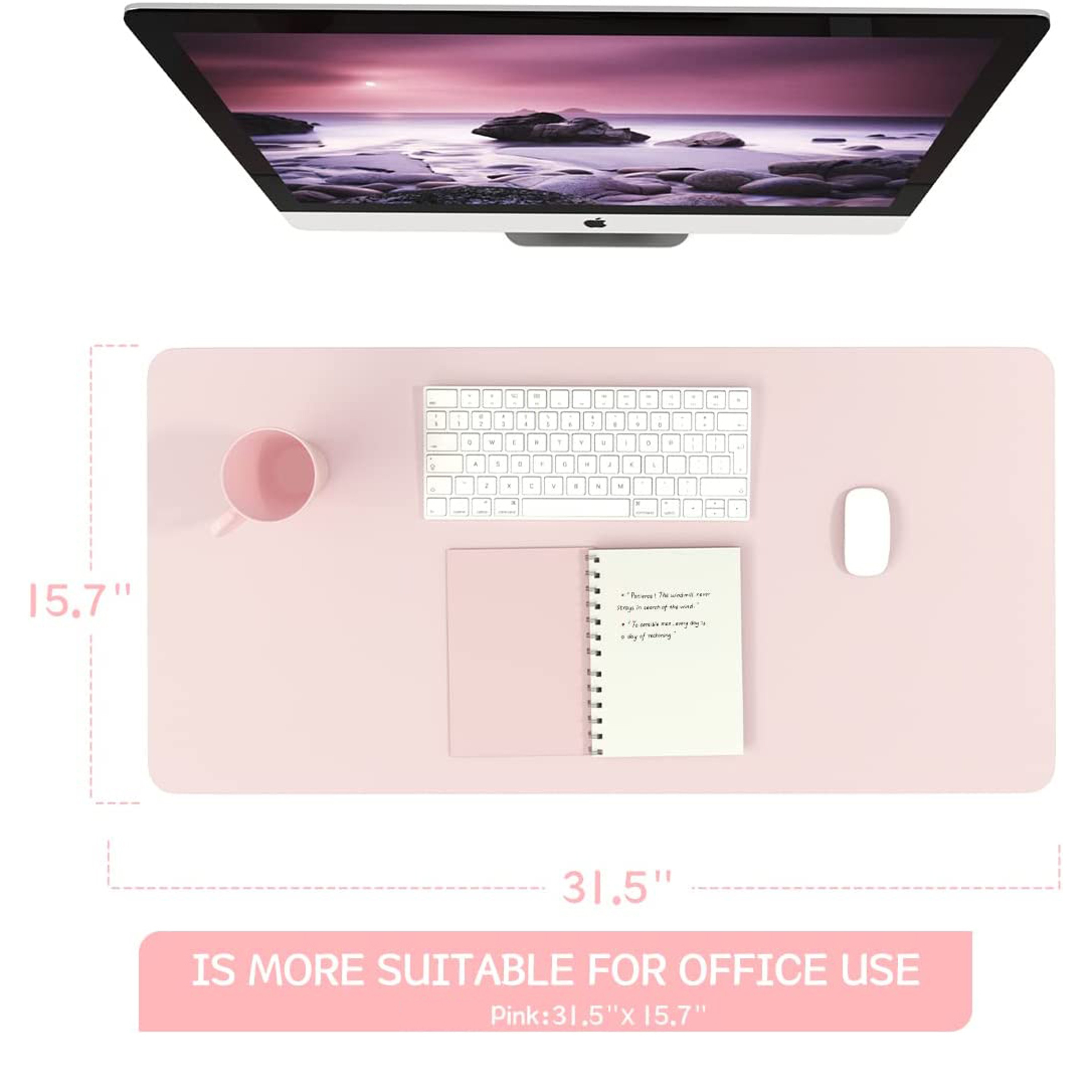 Waterproof Leather Desk Mat Non Slip Mouse Pad and Keyboard Protector – view 6