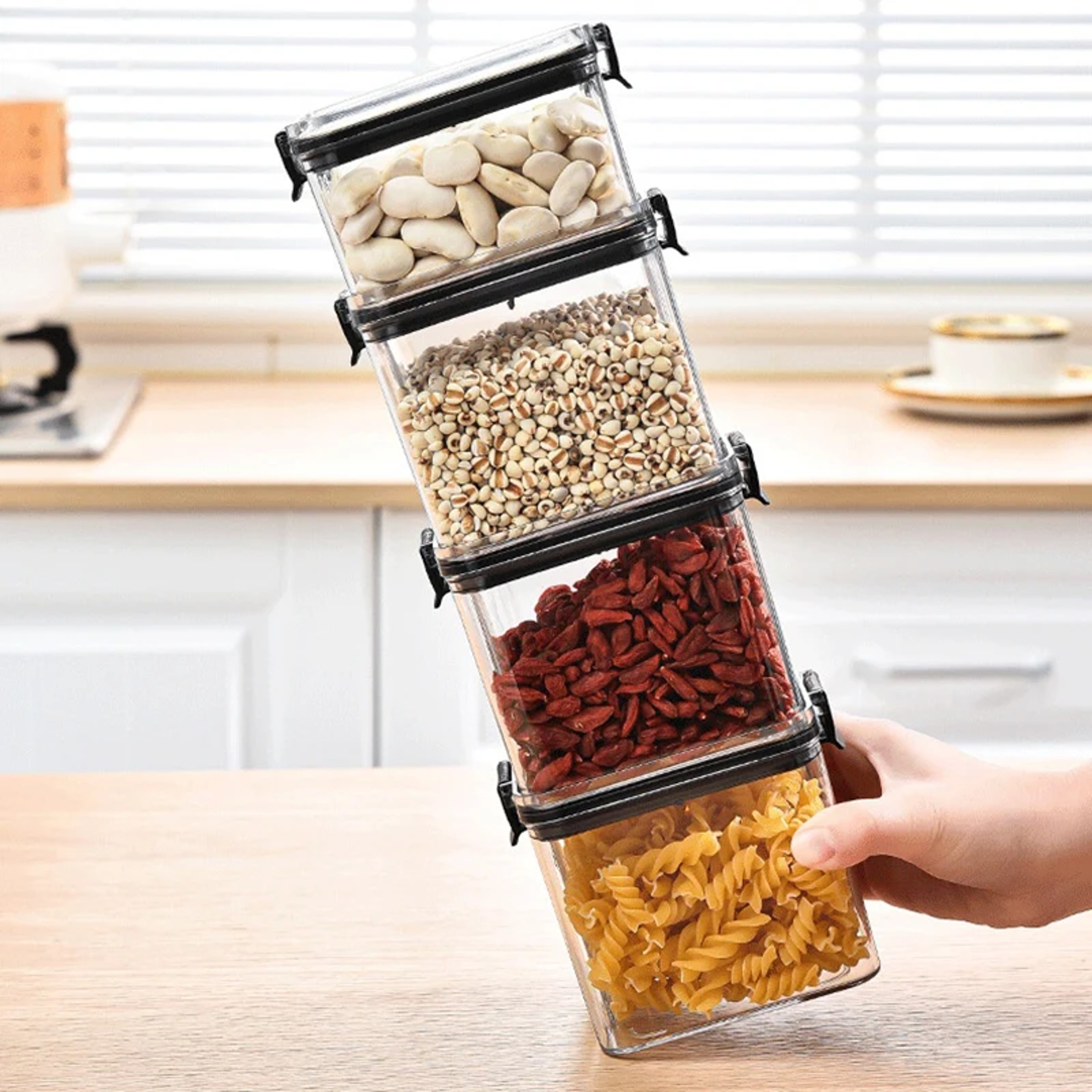 Airtight Food Storage Container With Stackable Design And Moistureproof Seal 4