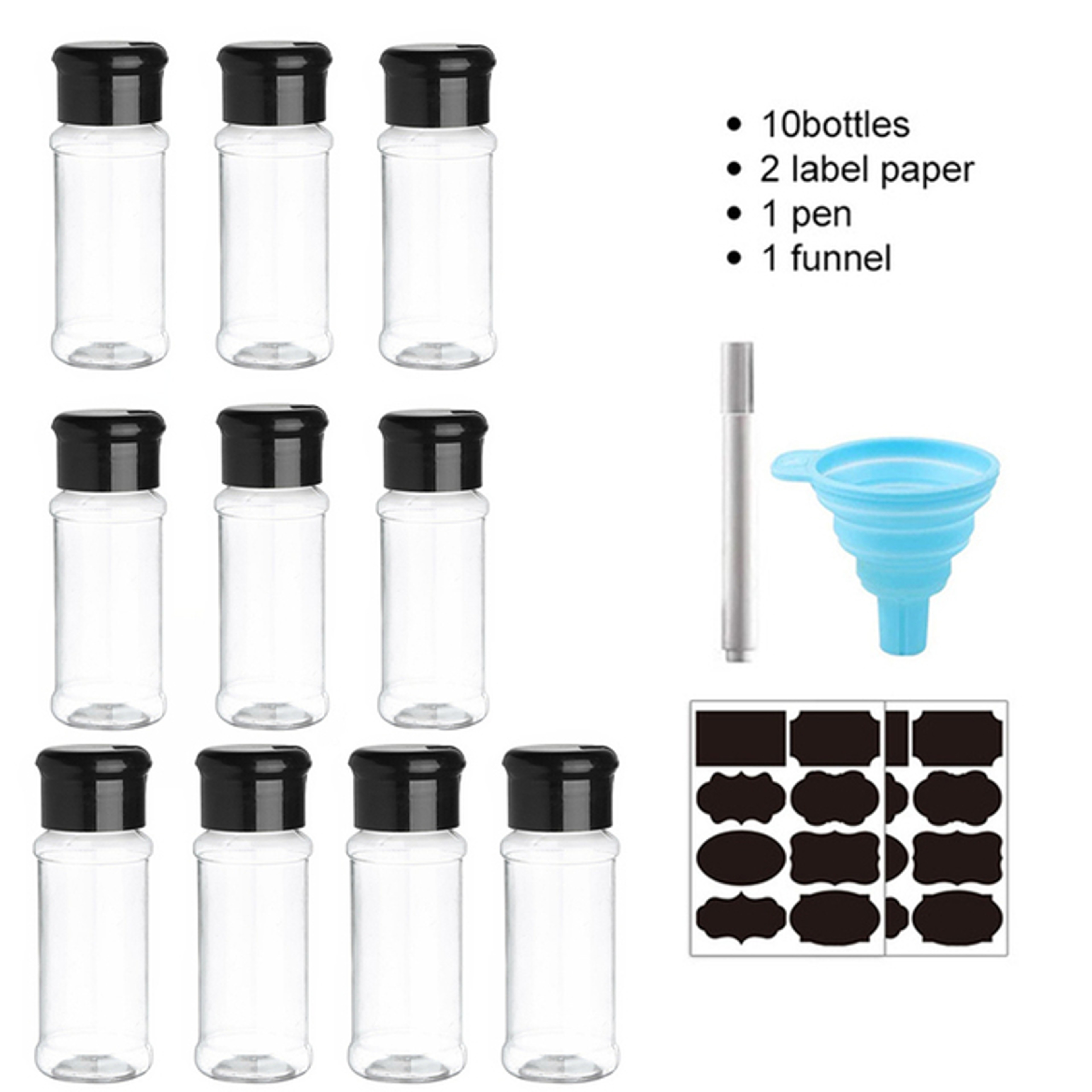 Plastic Salt And Pepper Shakers For Kitchen Spice Storage And BBQ Seasoning 6