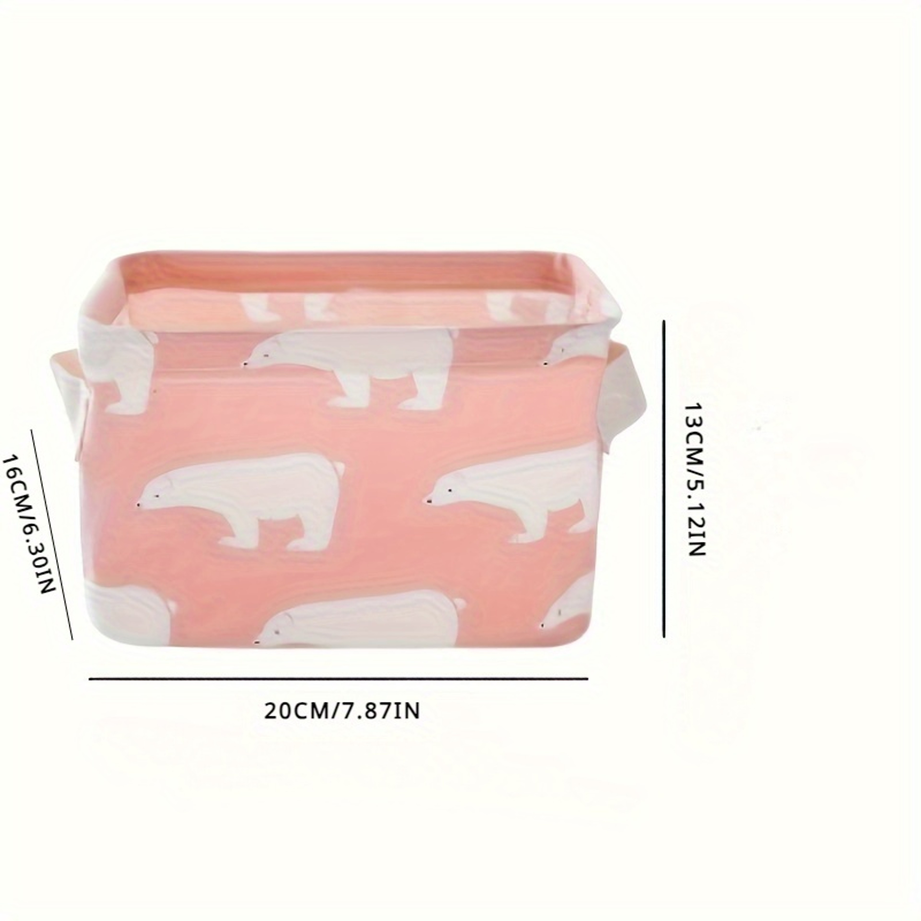 Foldable Fabric Storage Basket with Handle Washable Laundry Organizer – view 6