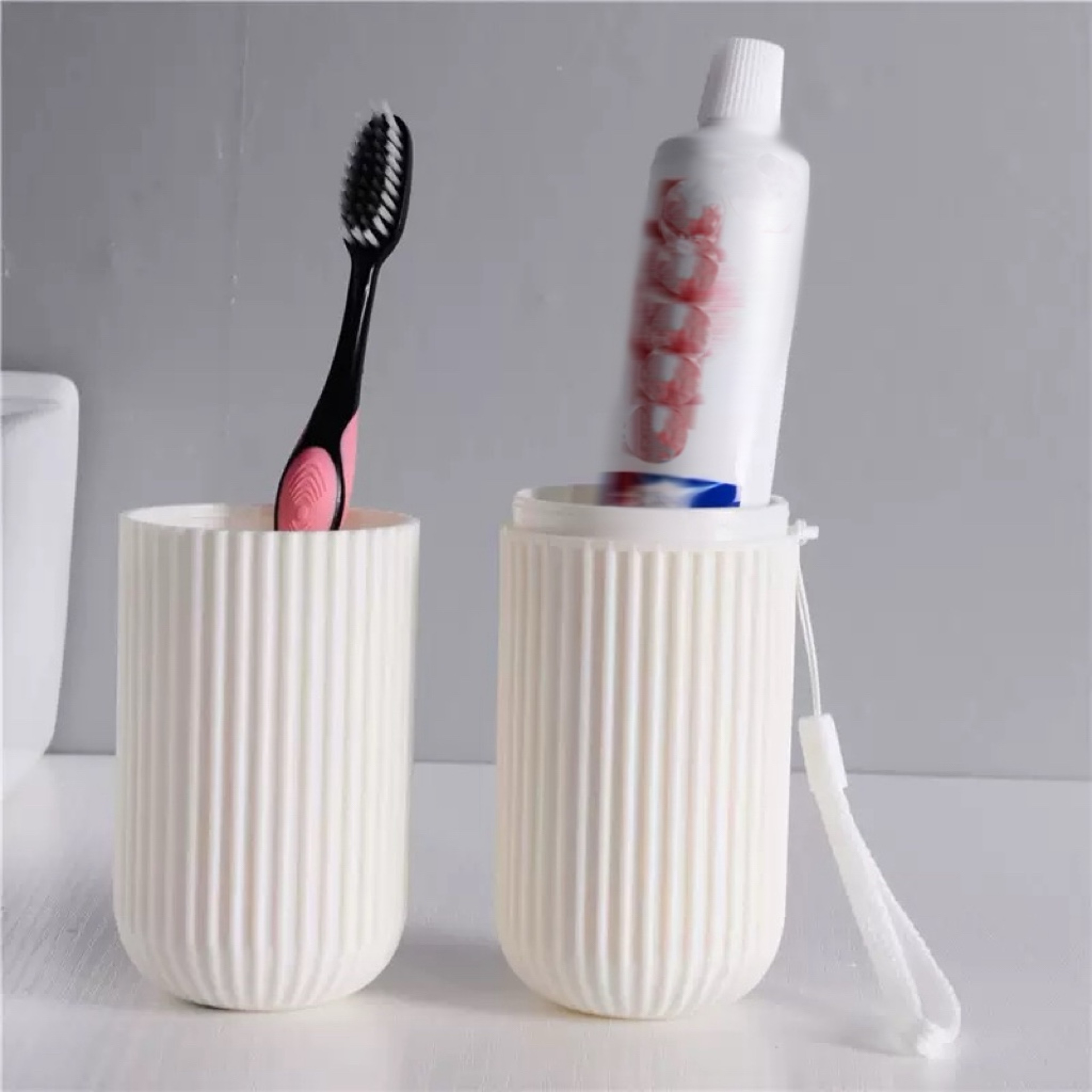Portable Toothbrush And Toothpaste Travel Case Waterproof PVC Storage Holder 9