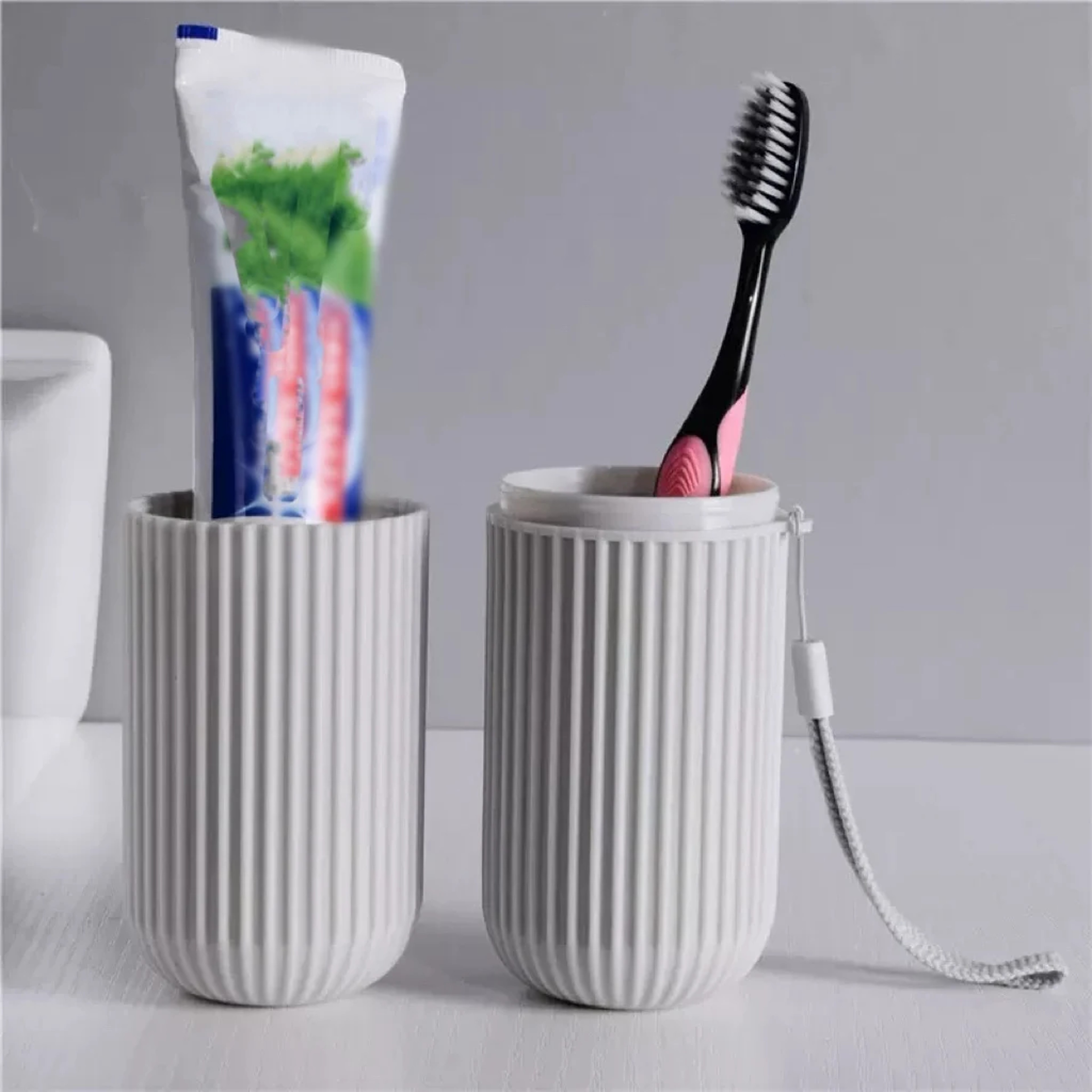 Portable Toothbrush And Toothpaste Travel Case Waterproof PVC Storage Holder 7