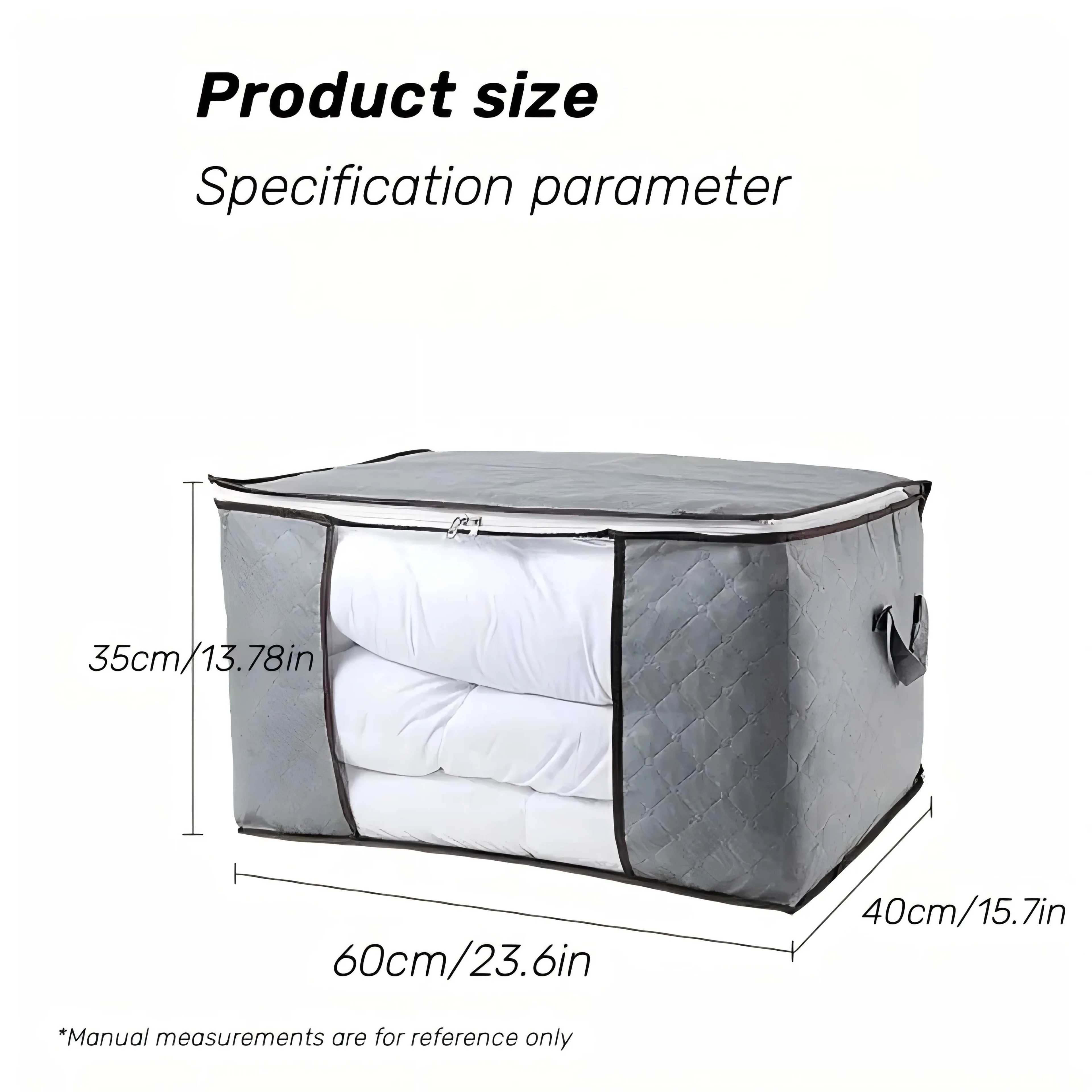 Foldable Non Woven Storage Bag Reusable Large Capacity Closet Organizer Pouch 4
