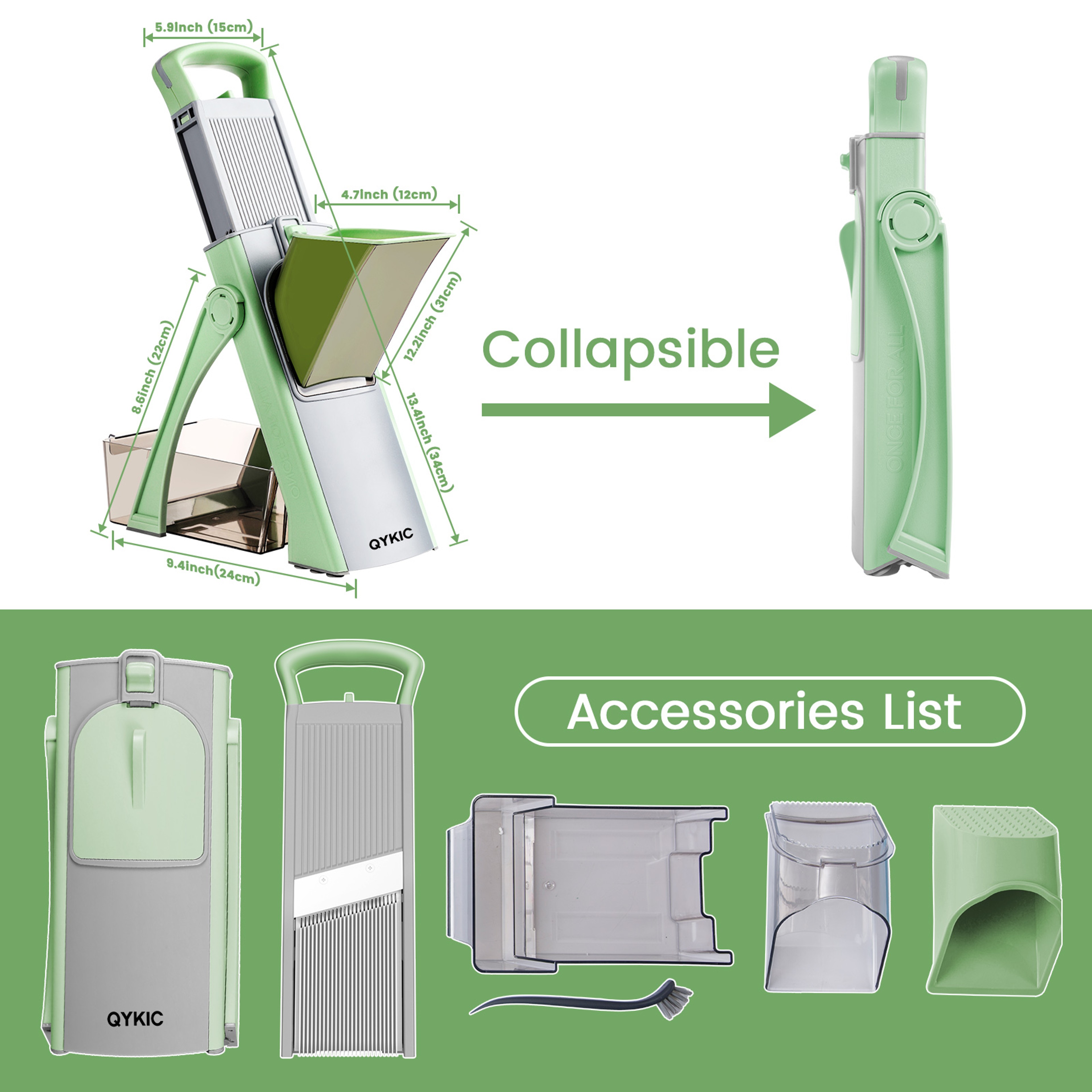 Vegetable Grater Mandoline Slicer And Salad Chopper With Stainless Steel Blades 3