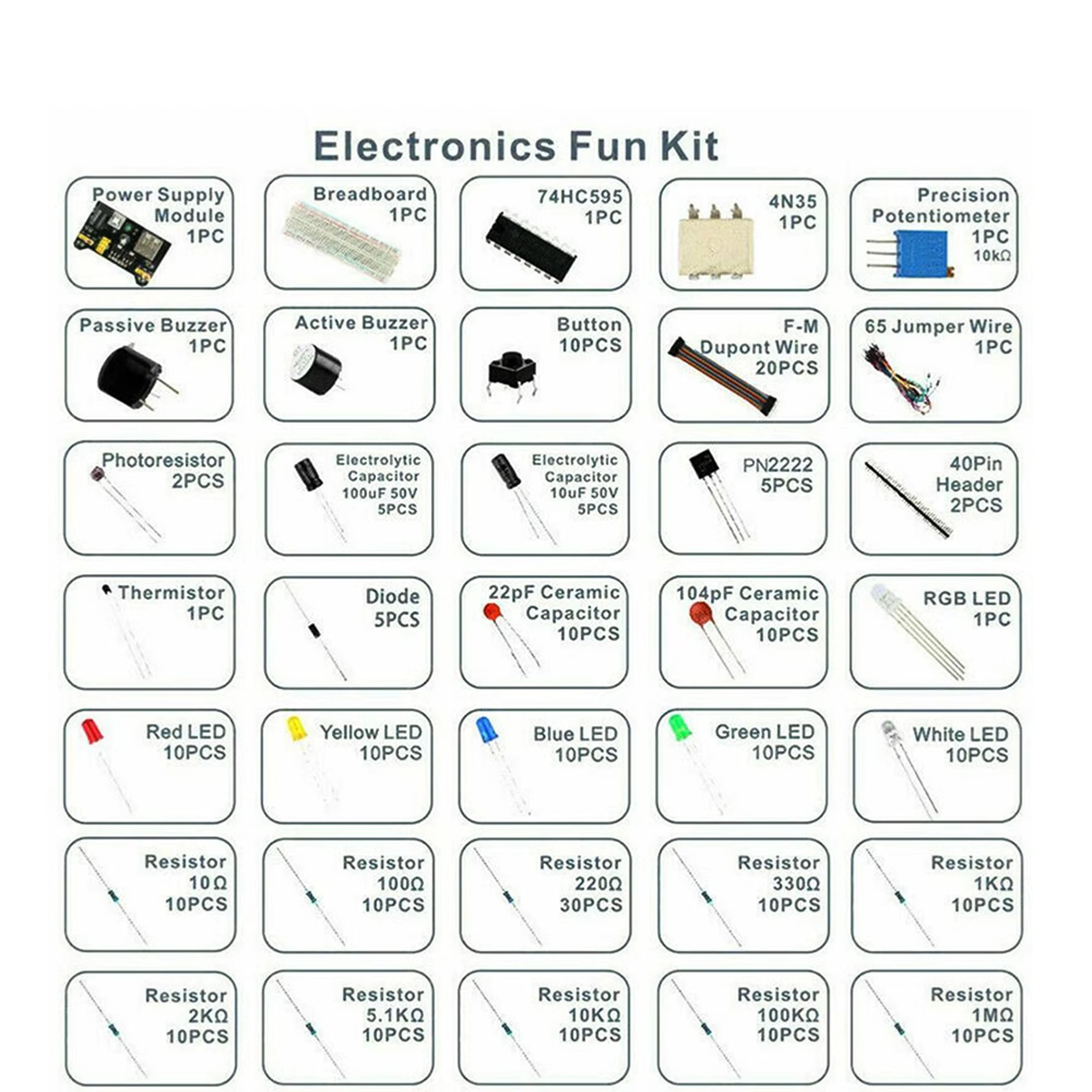 DIY Electronics Starter Kit for Arduino UNO with Tie Point Breadboard – view 2