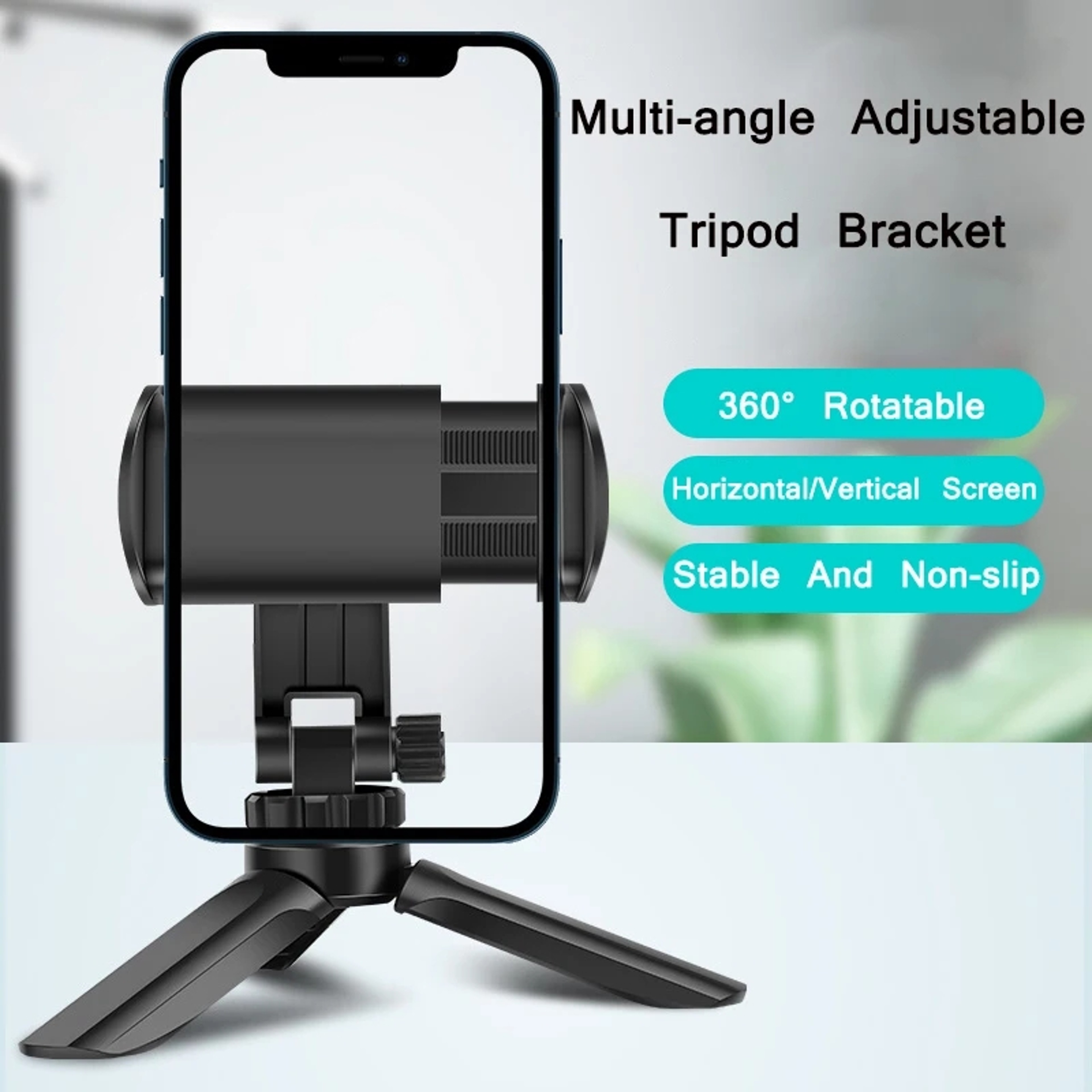 Portable Mini Smartphone Desktop Tripod with Multi Angle Adjustment – view 1