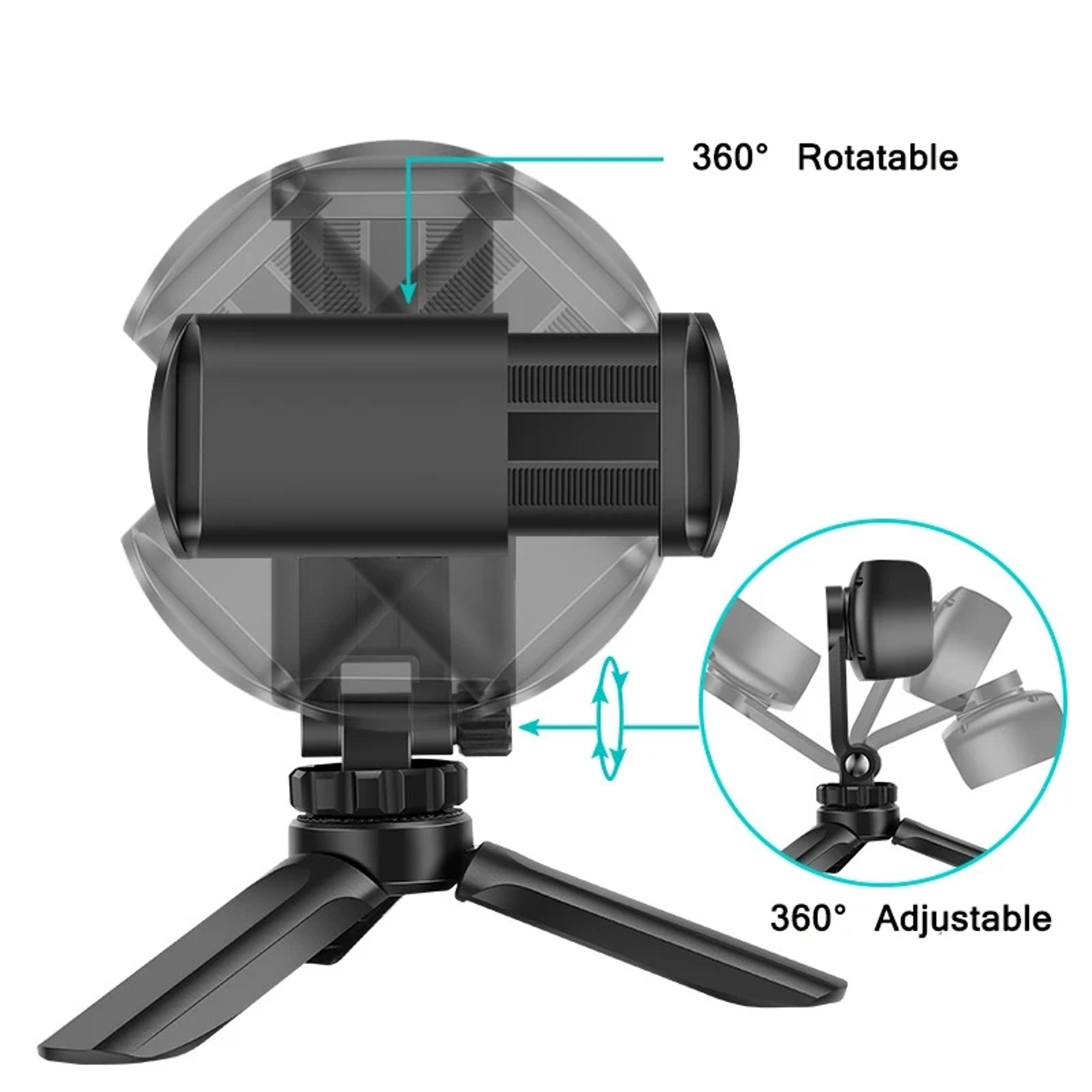 Portable Mini Smartphone Desktop Tripod with Multi Angle Adjustment – view 3