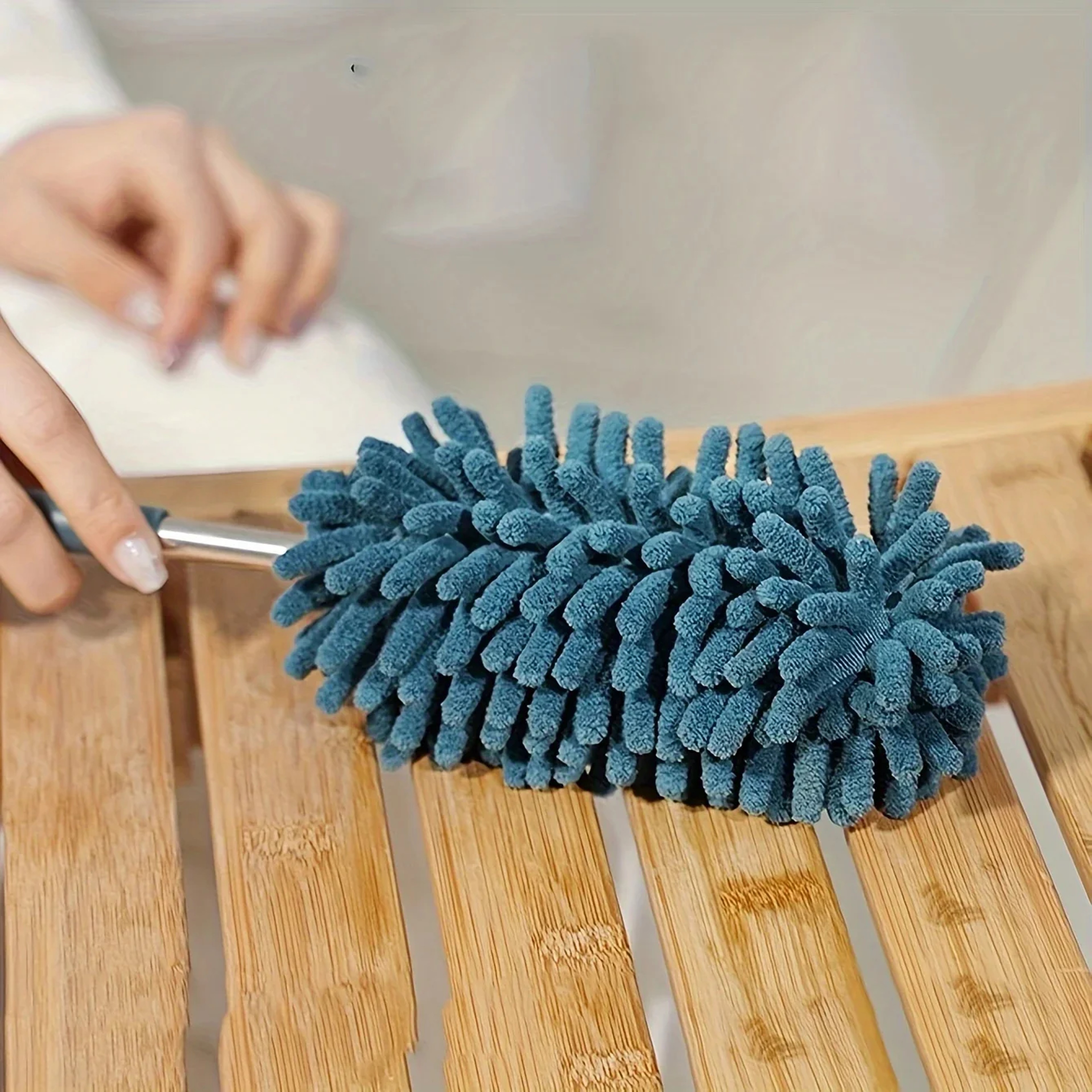 Washable Mini Telescopic Duster with Extendable Handle and Soft Cotton Head – view 3