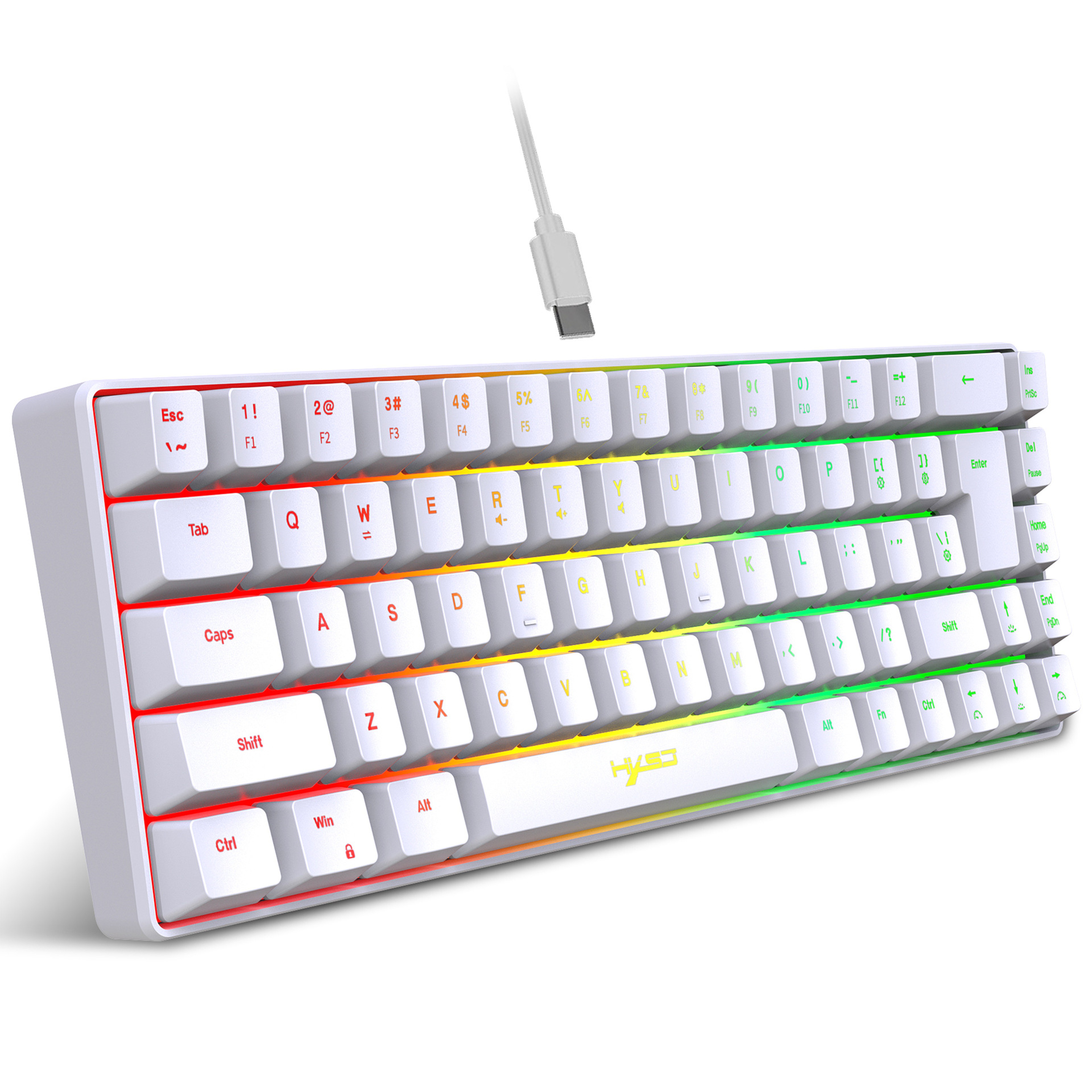 Compact Wired Keyboard with RGB Backlight for Office and Gaming – view 1