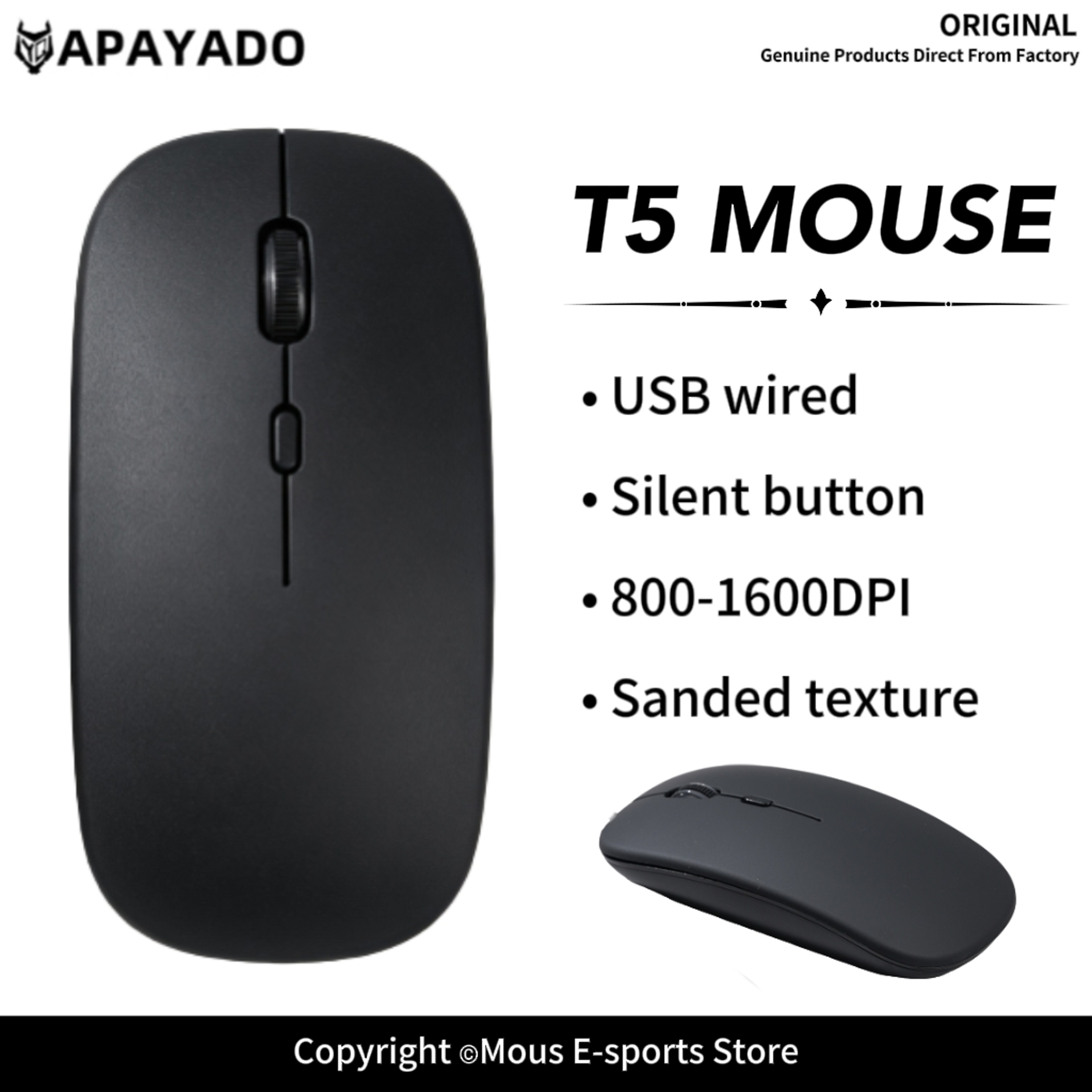 Wired Computer Mouse With Adjustable DPI And Silent Clicks 1