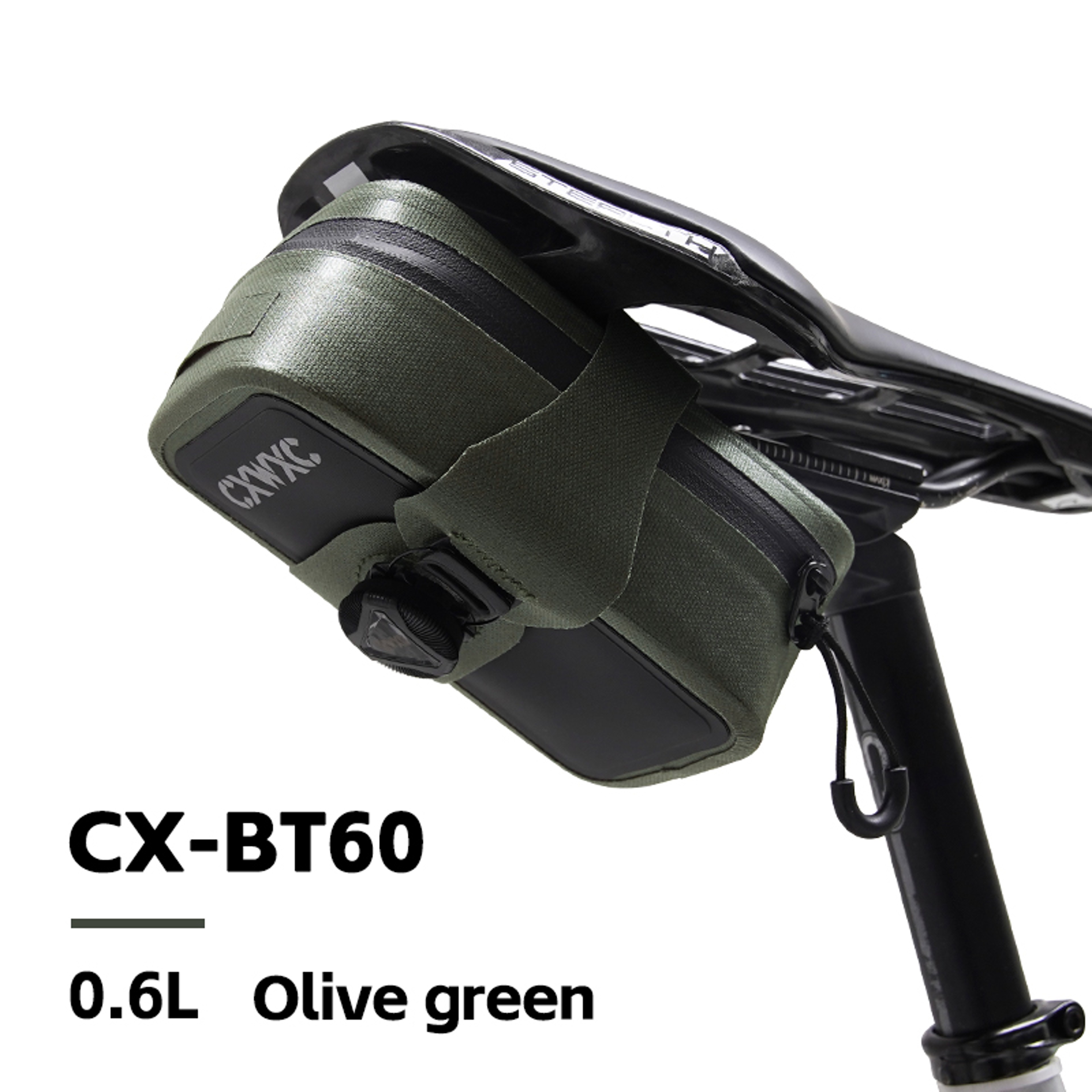 Waterproof Bicycle Saddle Bag 06L With SelfLocking Knob And Sealed Zipper 12