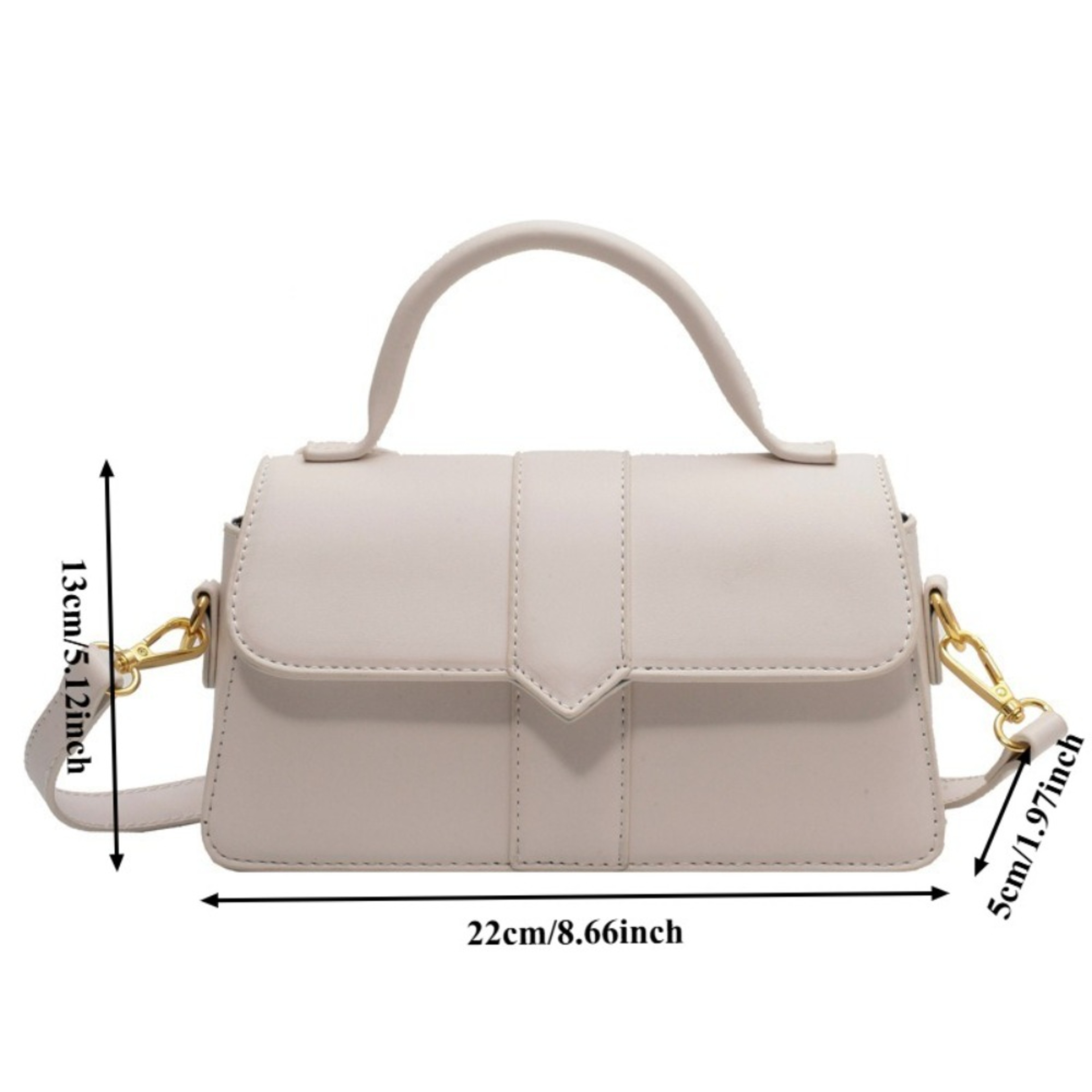 Vintage Square Shoulder Bag for Women with Adjustable Strap and Multiple Pockets – view 4