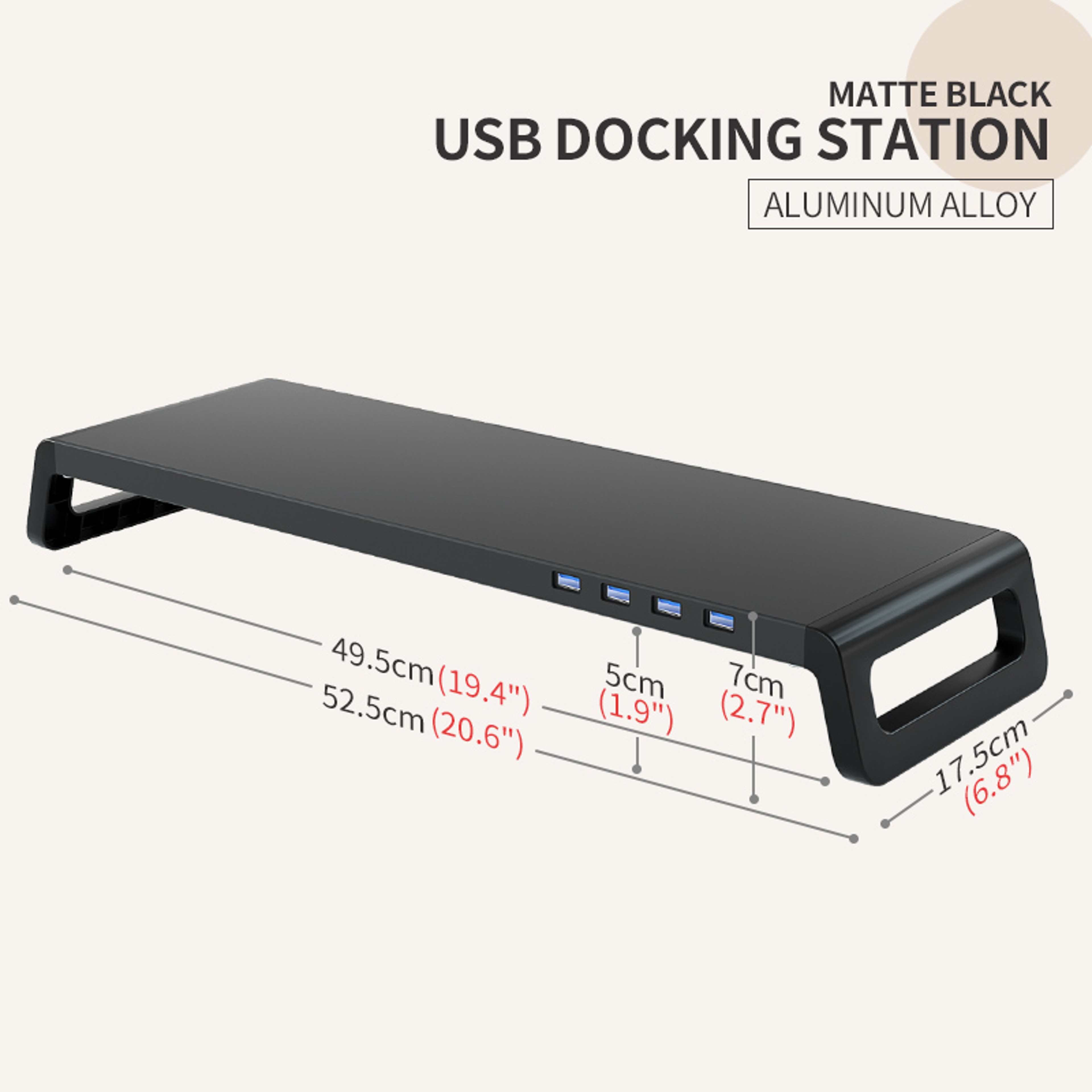 Monitor Stand Riser with Optional USB Hub and Keyboard Storage – view 8