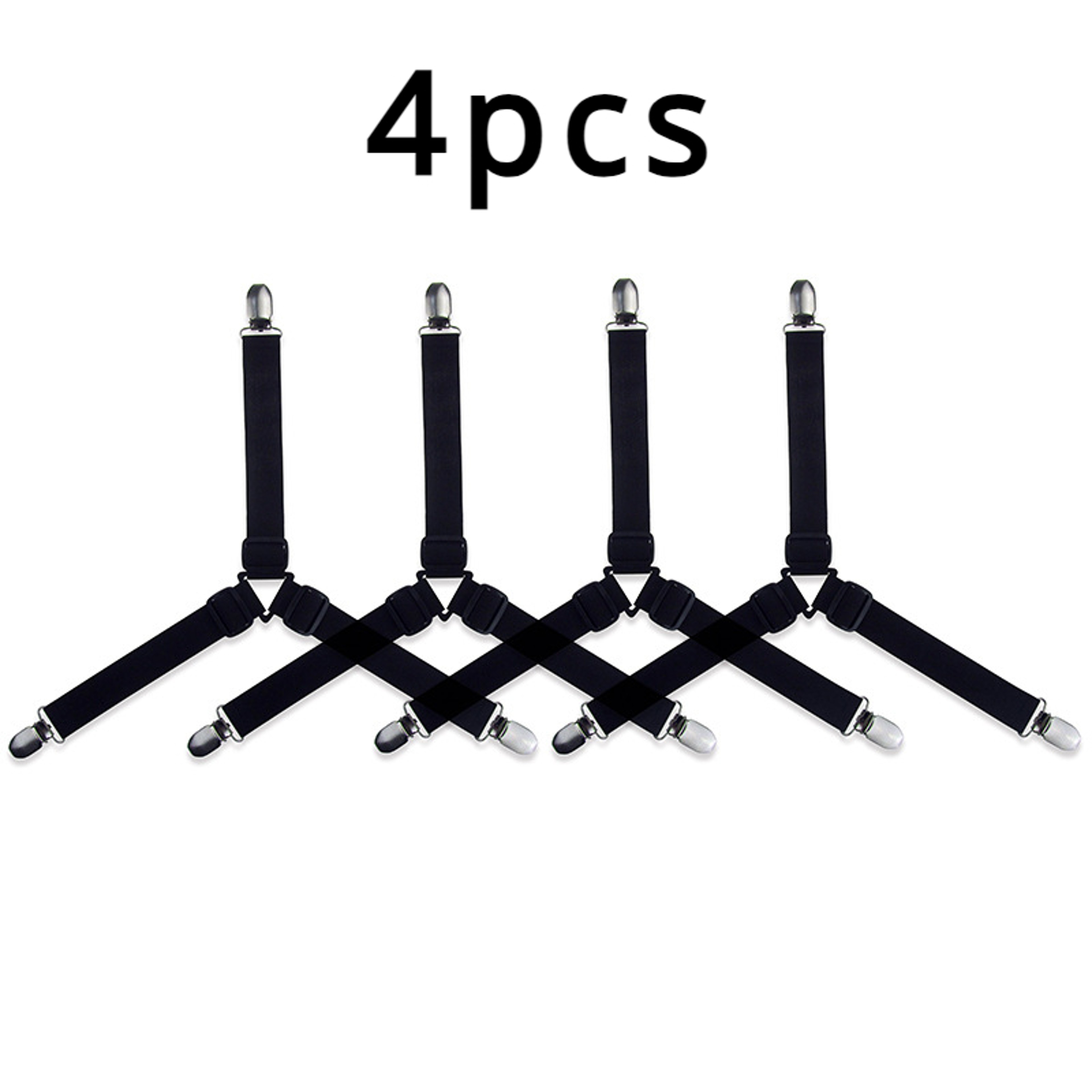 Adjustable Bed Sheet Fasteners Four Piece Elastic Mattress Sheet Holder Clips 6