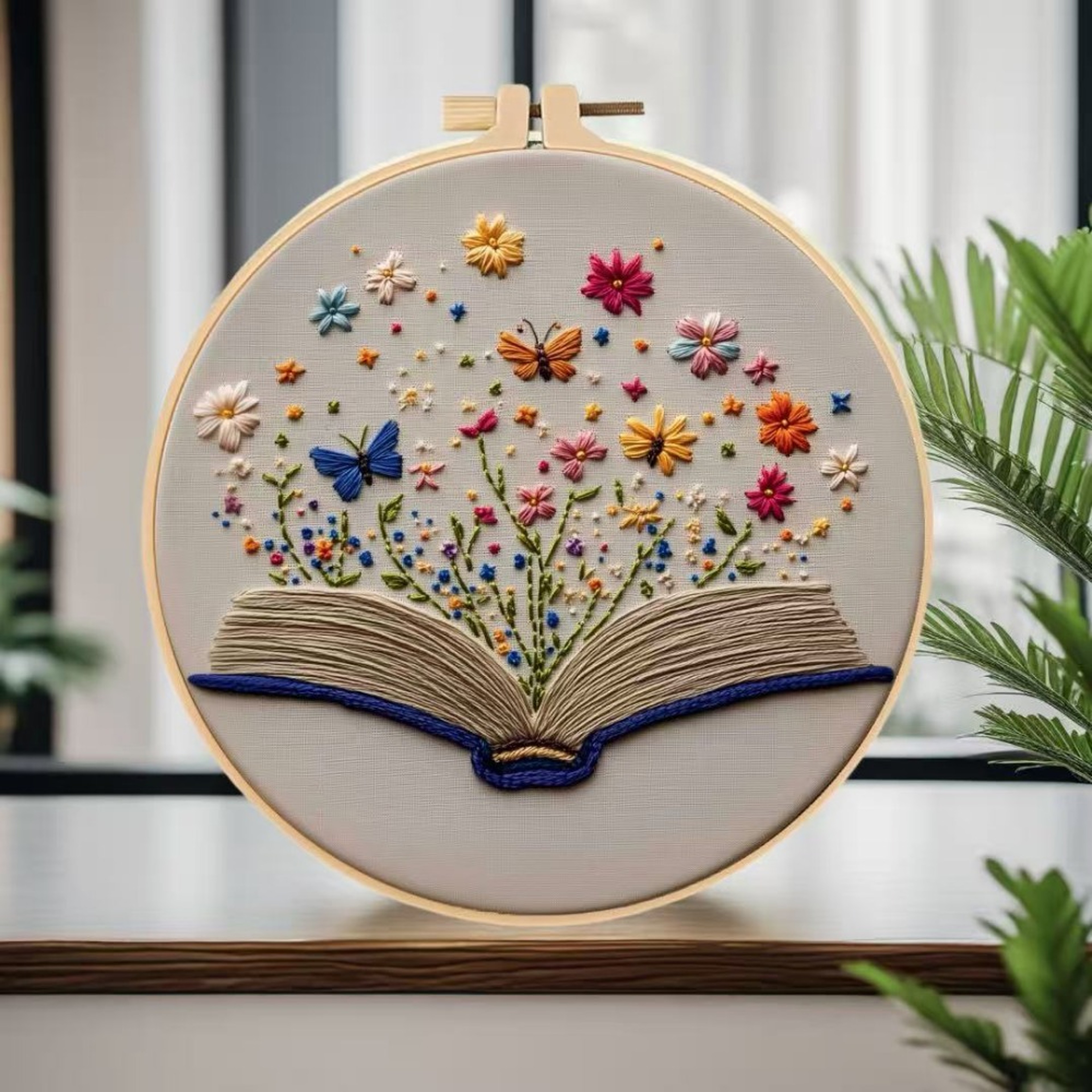 Floral Embroidery DIY Craft Kit Cotton Hand-Stitching Set for Home Decor – view 4