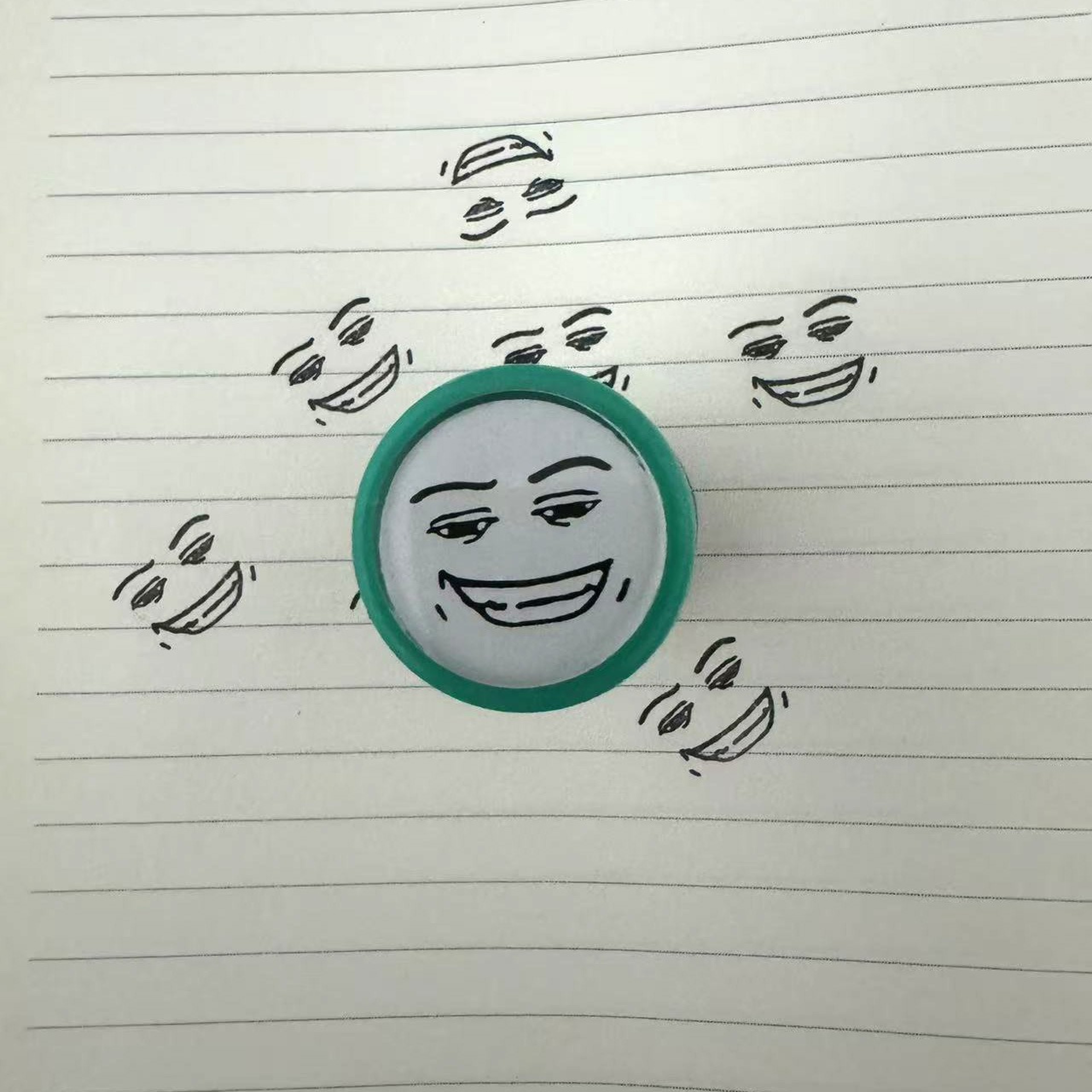 Funny Smiley Face Rubber Stamp For Journals Planners And Notebooks 6