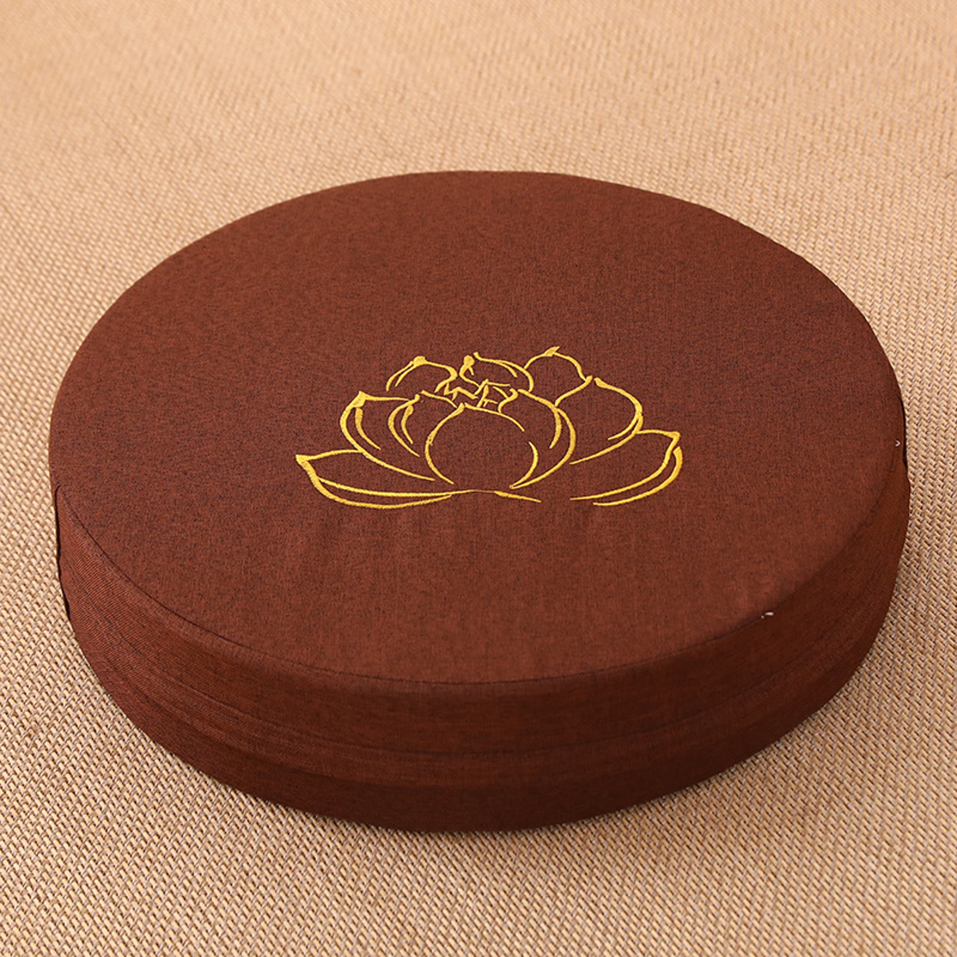 Round Yoga Meditation Cushion with Removable Washable Cover and Cotton Filling – view 7