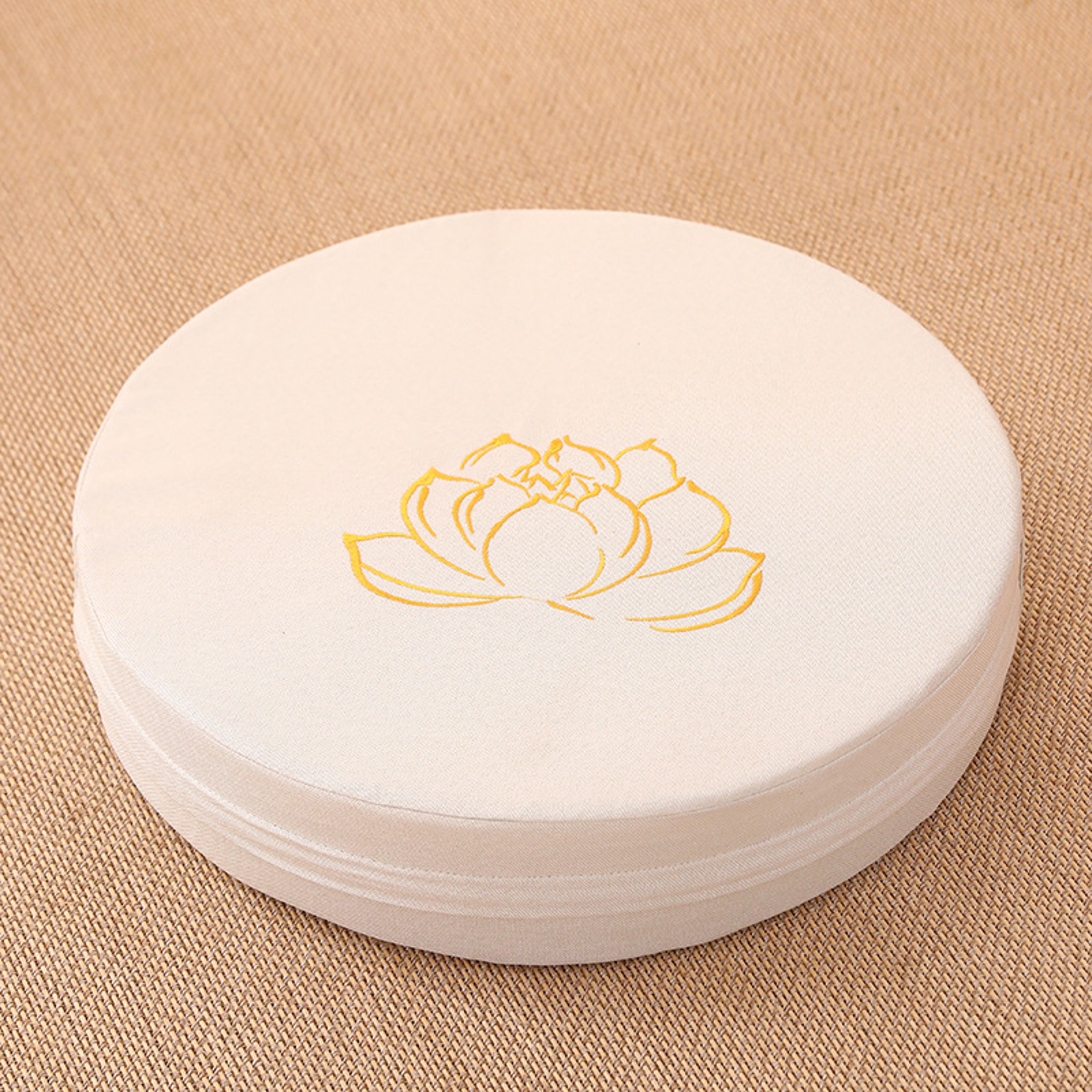 Round Yoga Meditation Cushion with Removable Washable Cover and Cotton Filling – view 12