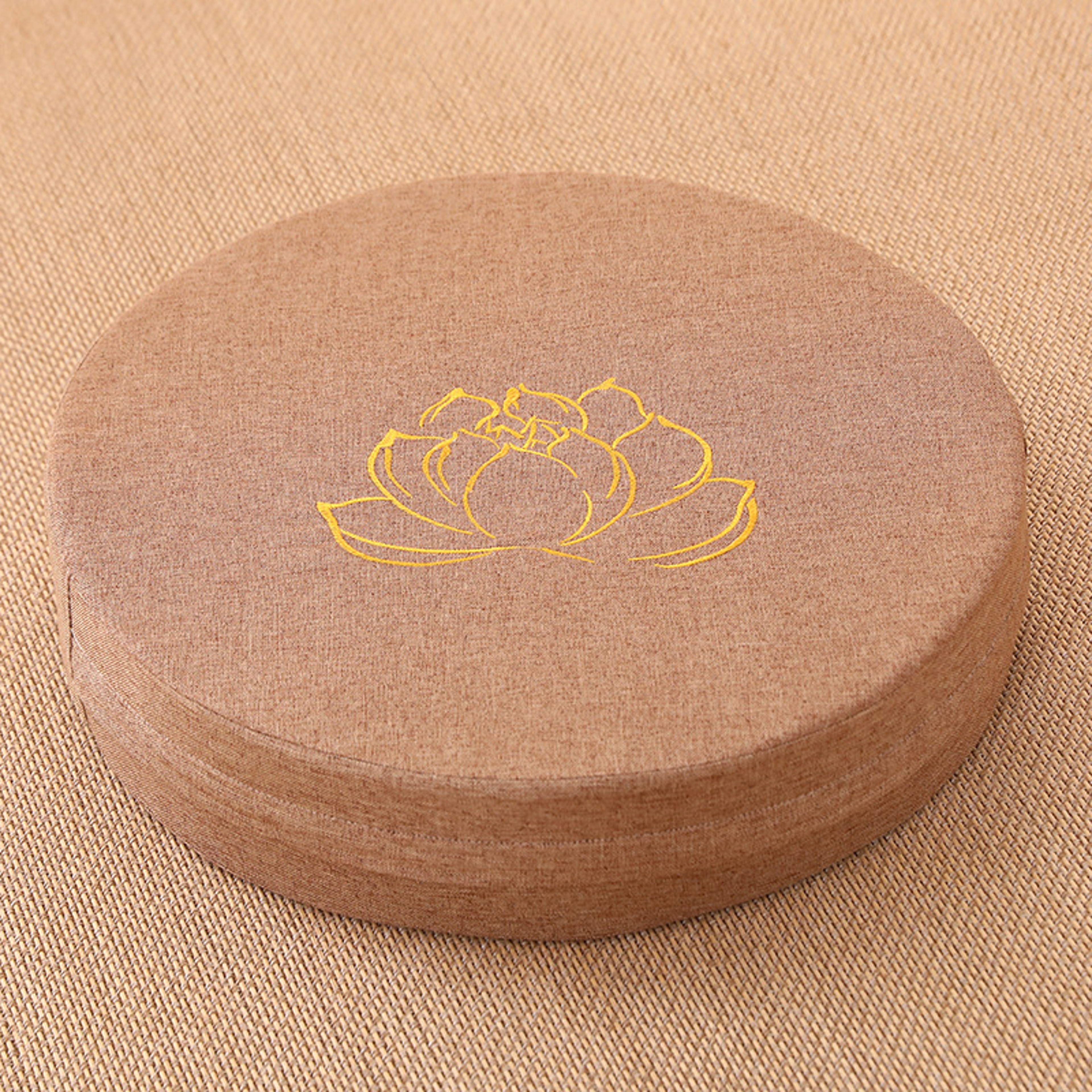Round Yoga Meditation Cushion with Removable Washable Cover and Cotton Filling – view 15