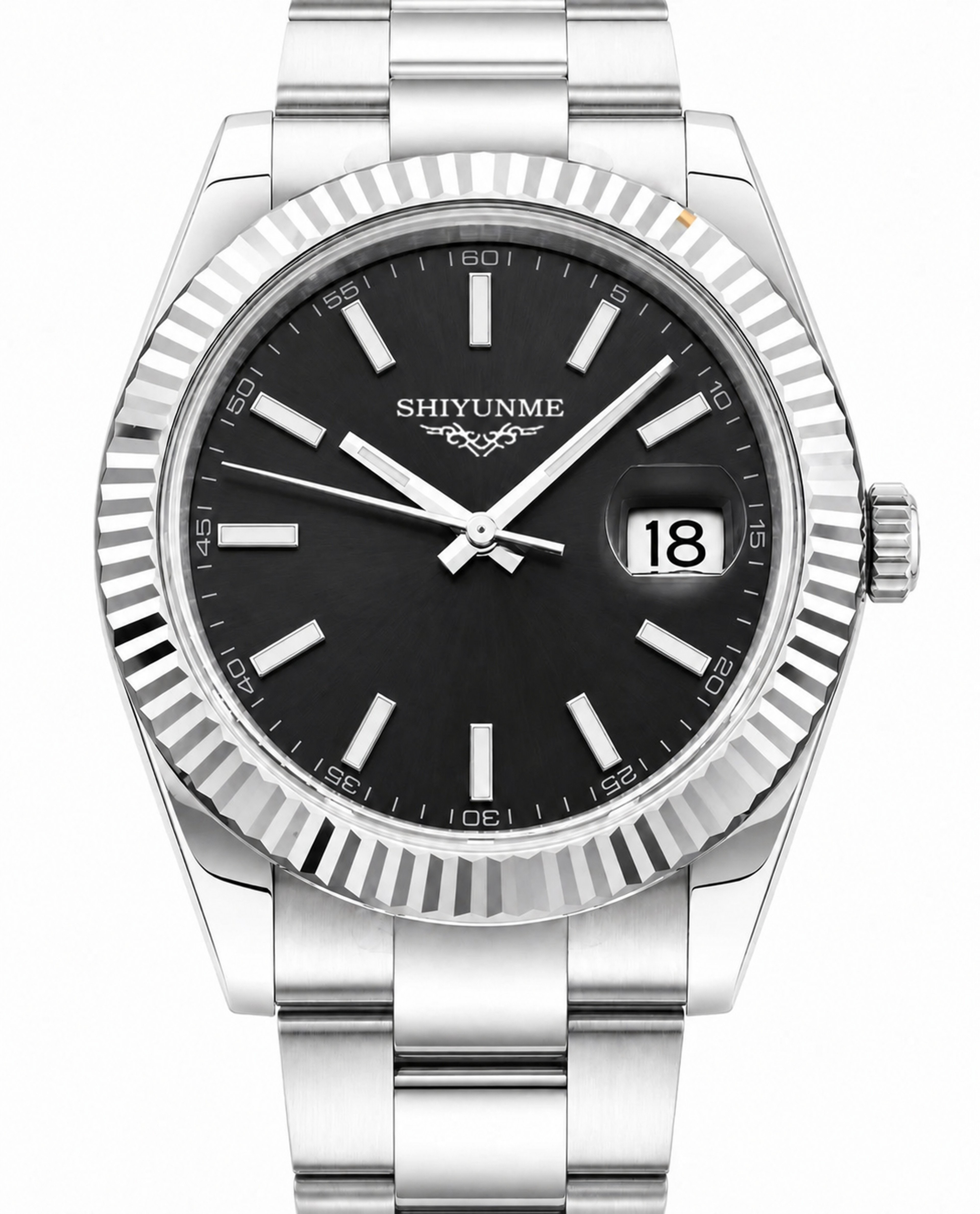 Mens Automatic Mechanical Wristwatch with Stainless Steel Band and Sapphire Crystal – view 15