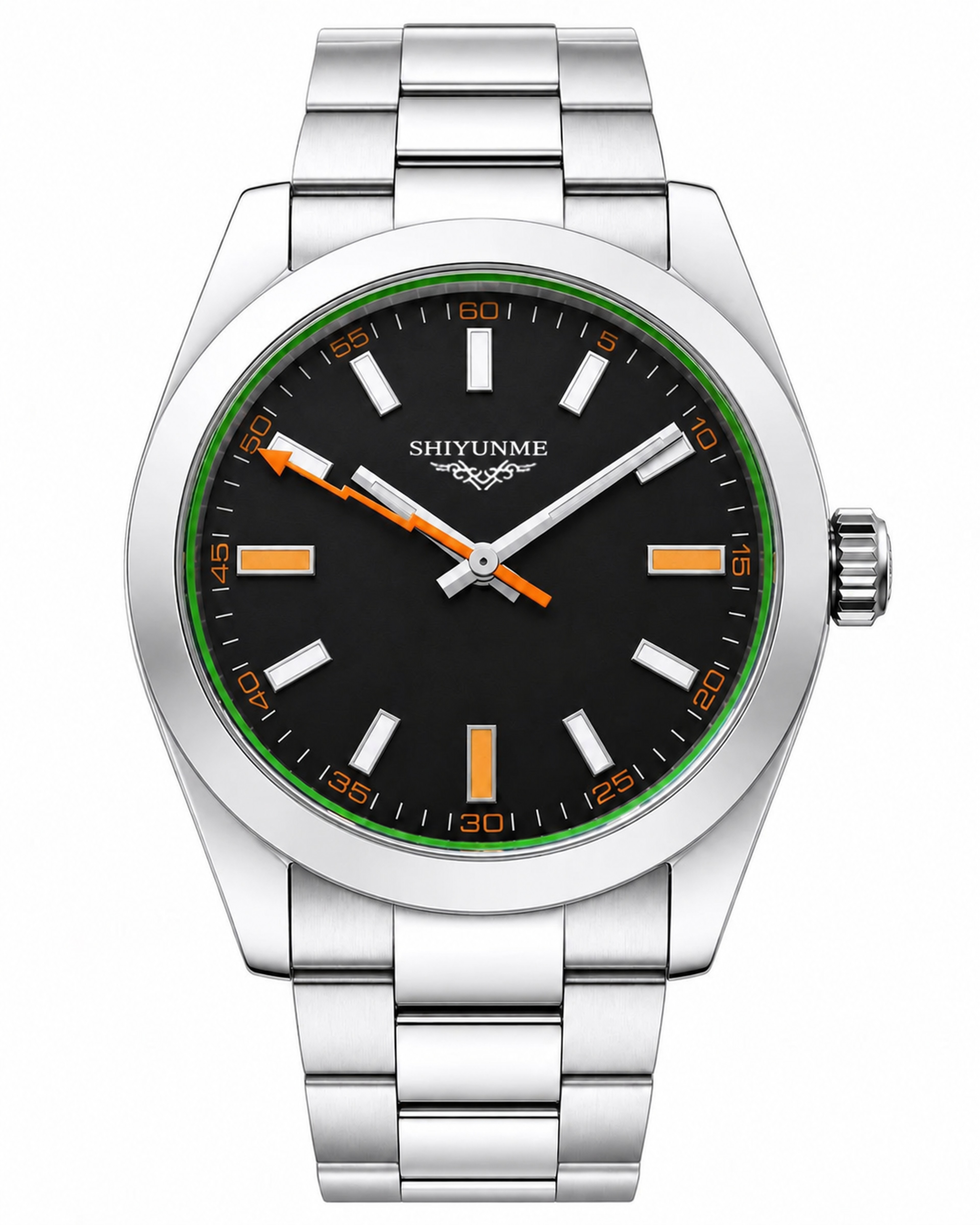 Mens Automatic Mechanical Wristwatch with Stainless Steel Band and Sapphire Crystal – view 22