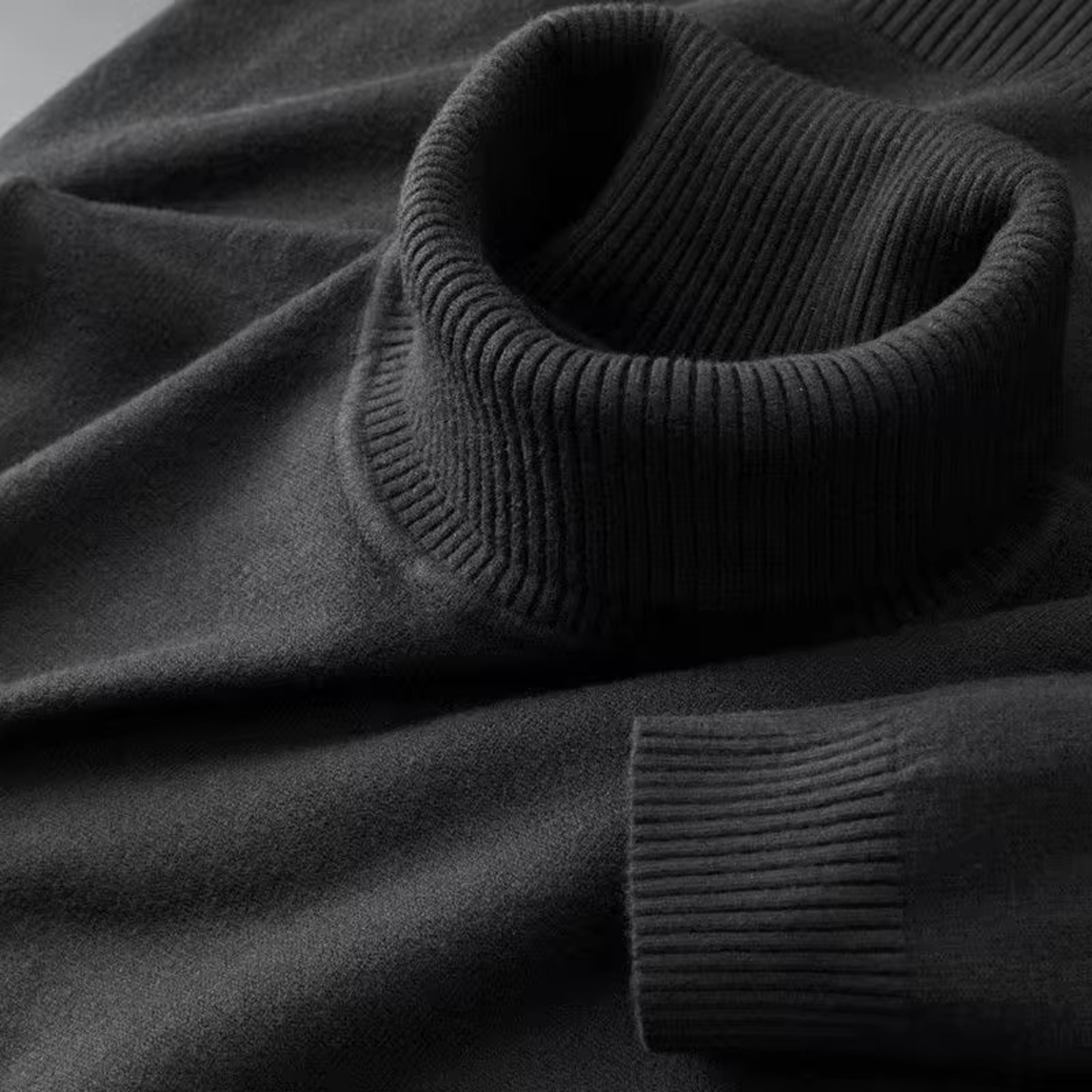 Mens Knitted Turtleneck Sweater Warm Breathable Long Sleeve Pullover 5