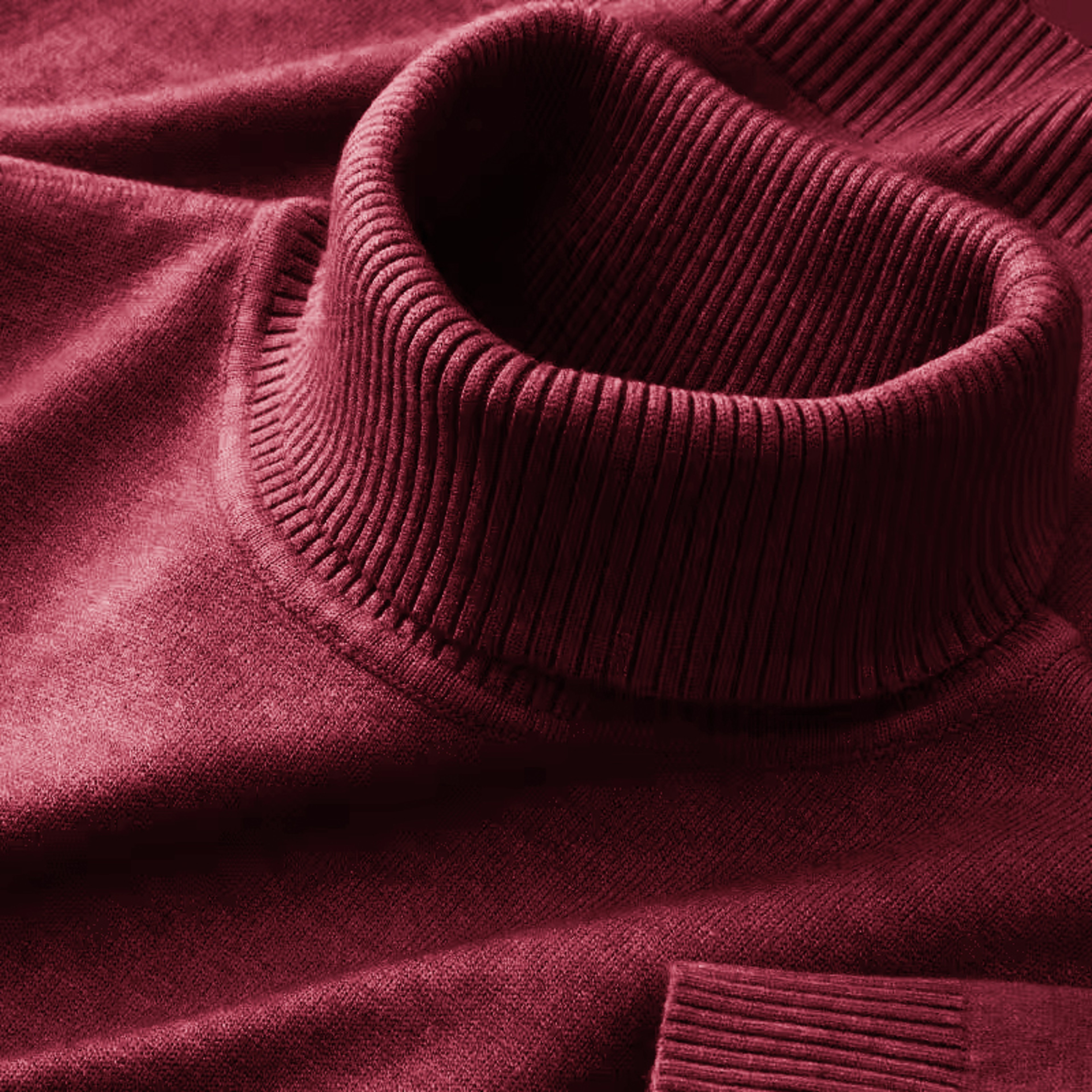 Mens Knitted Turtleneck Sweater Warm Breathable Long Sleeve Pullover 3