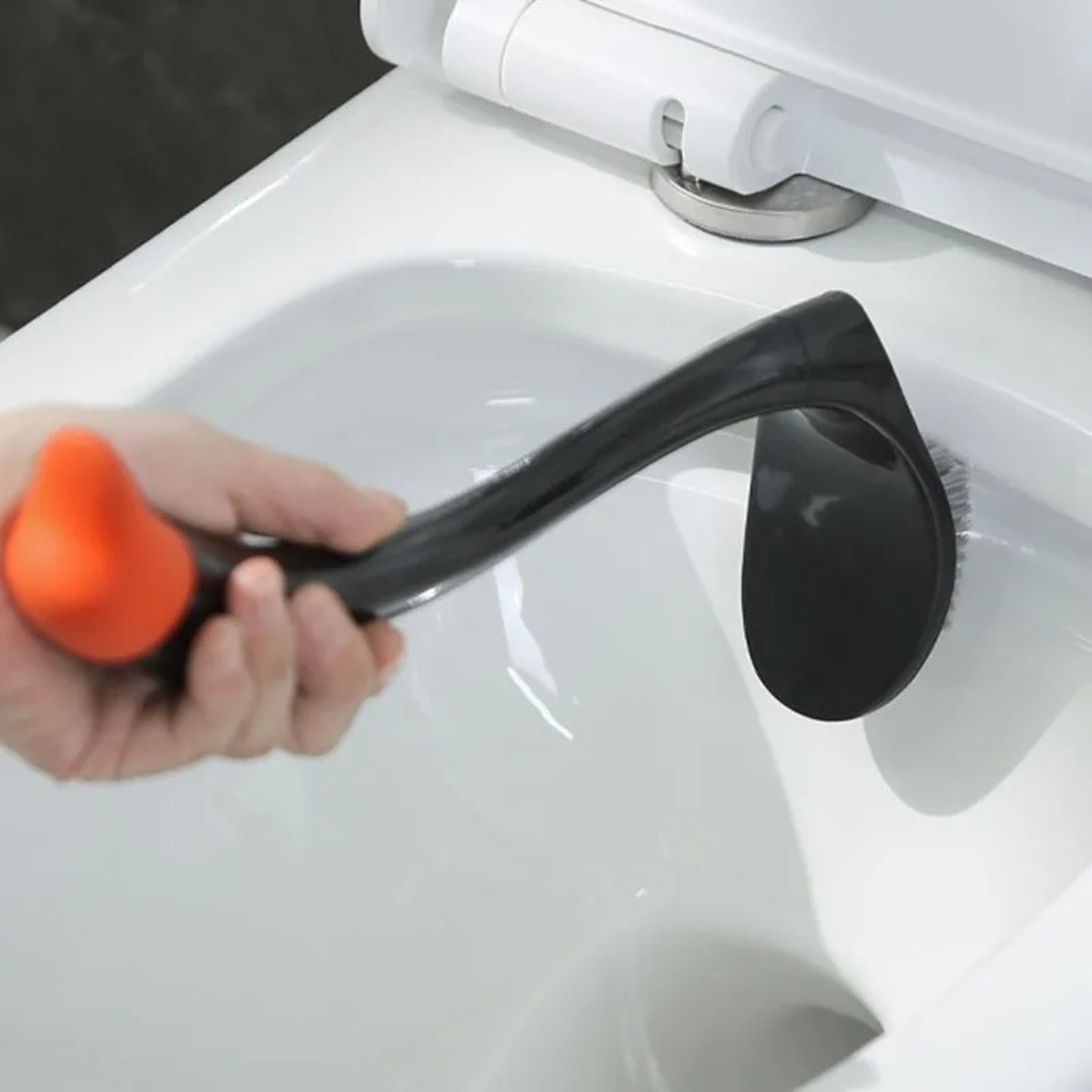 Swan Shaped Toilet Brush Set with Long Handle and Holder – view 5