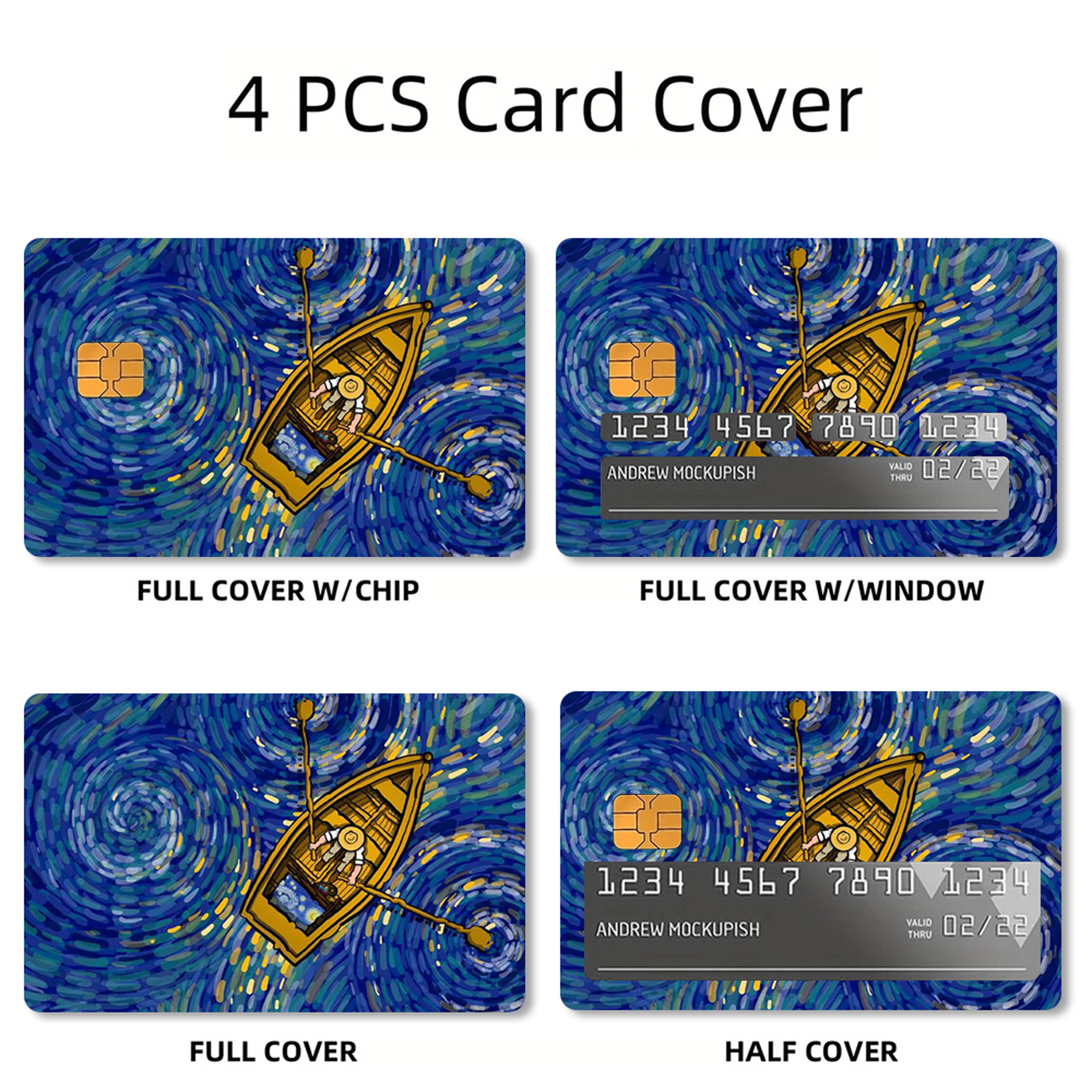 Waterproof Credit Card Skin Sticker with Cartoon Tear-Effect Design – view 4