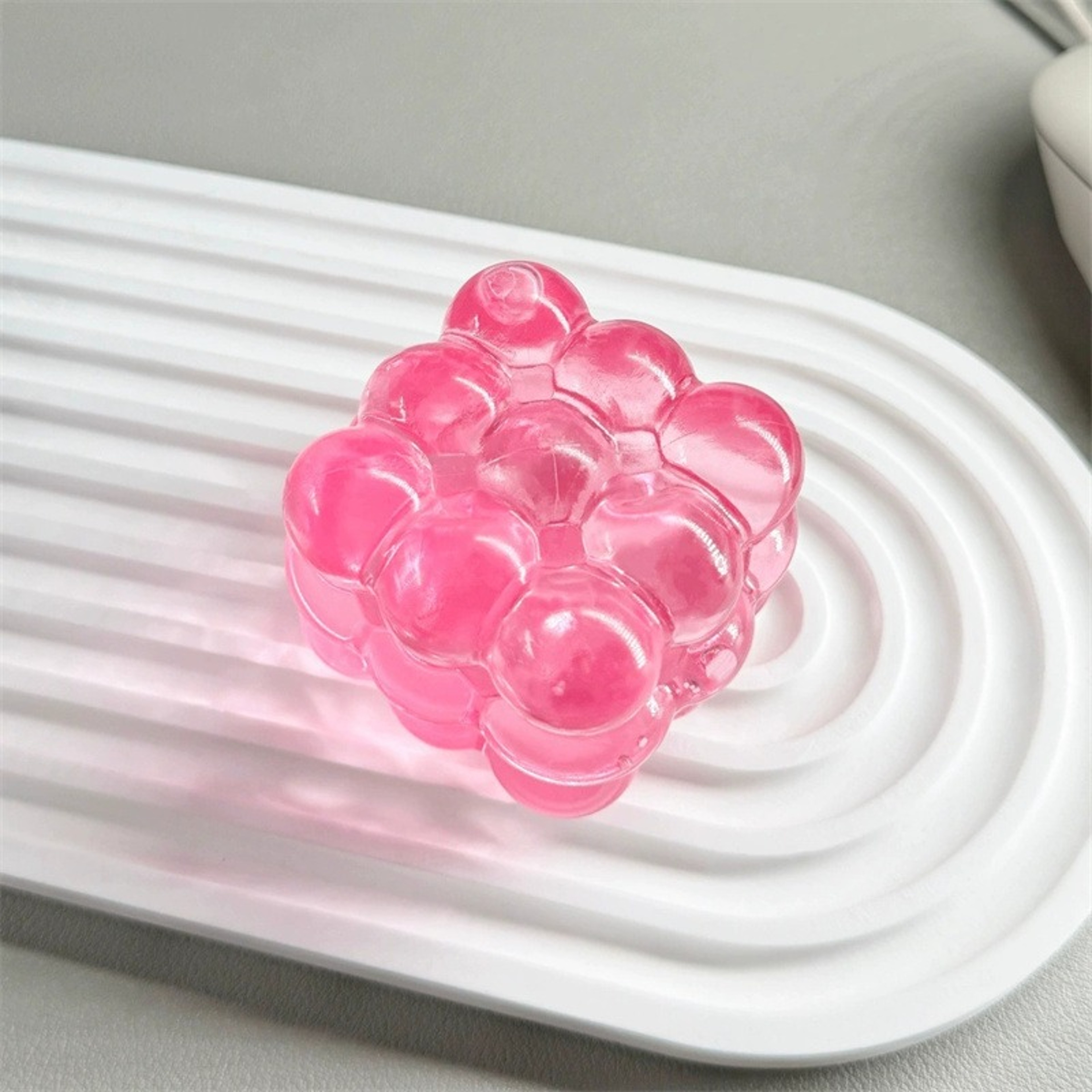 Clear Bubble Cube Fidget Toy Slow Rebound Sensory Squeeze Toy for Adults – view 9